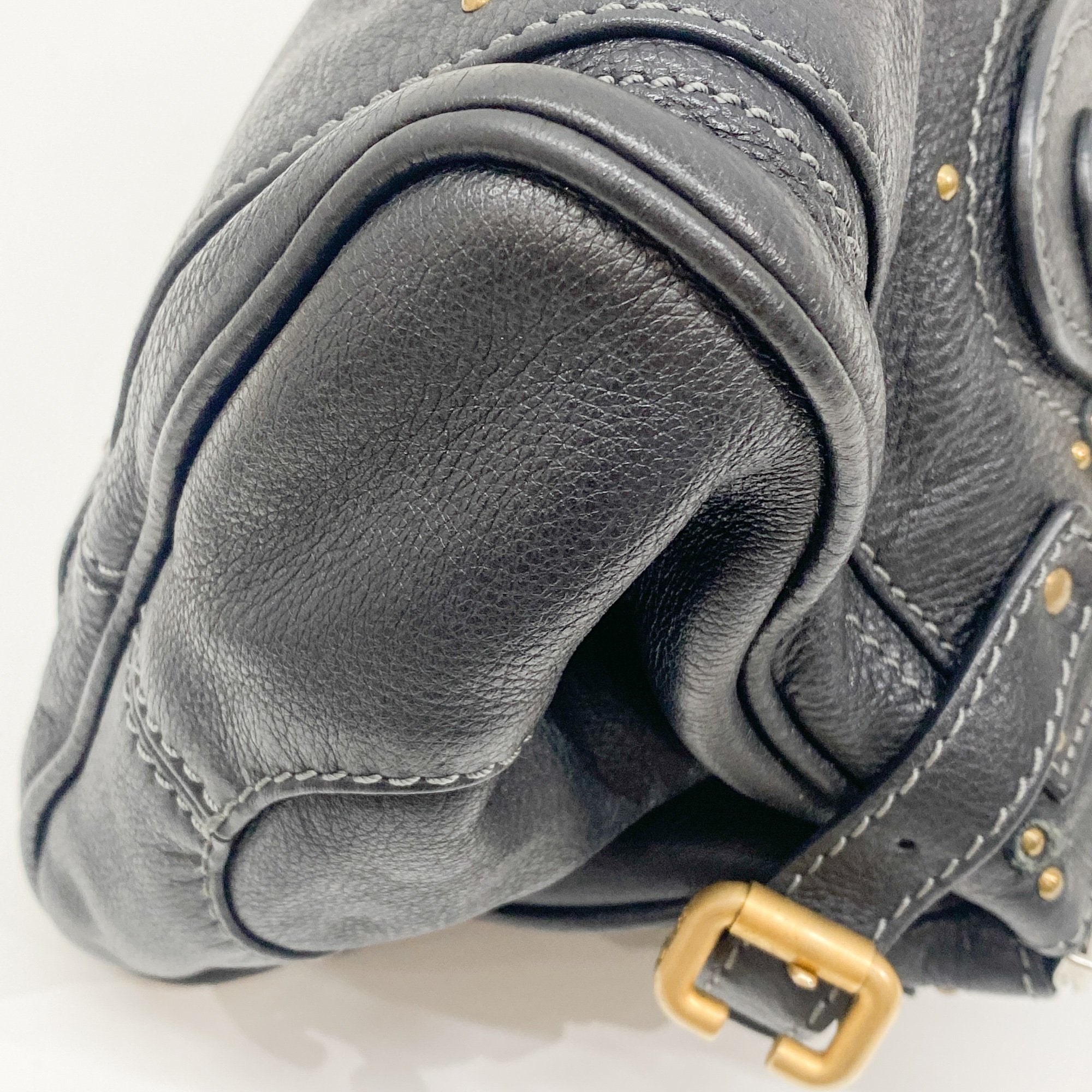 Paddington Black Leather Shoulder Bag