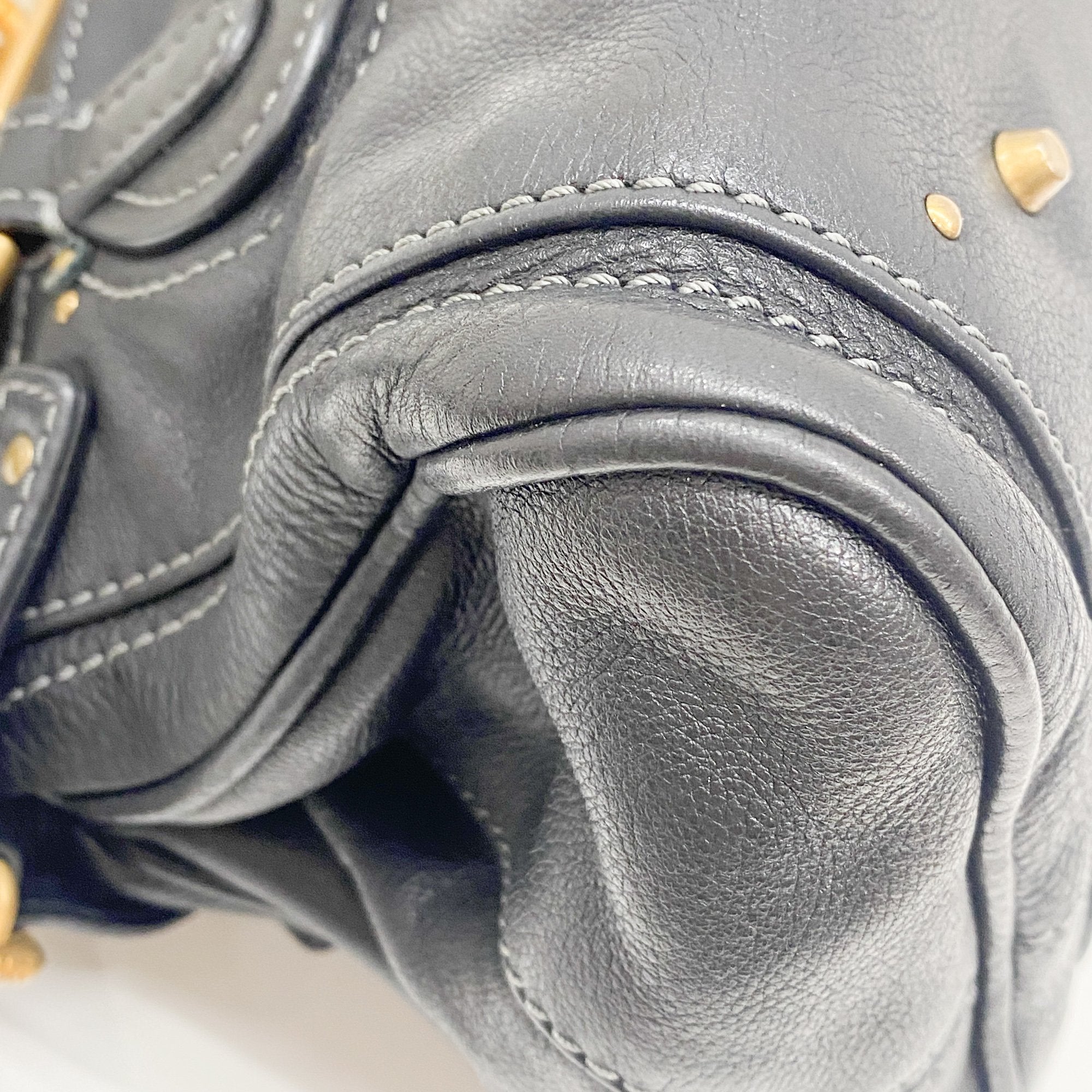 Paddington Black Leather Shoulder Bag