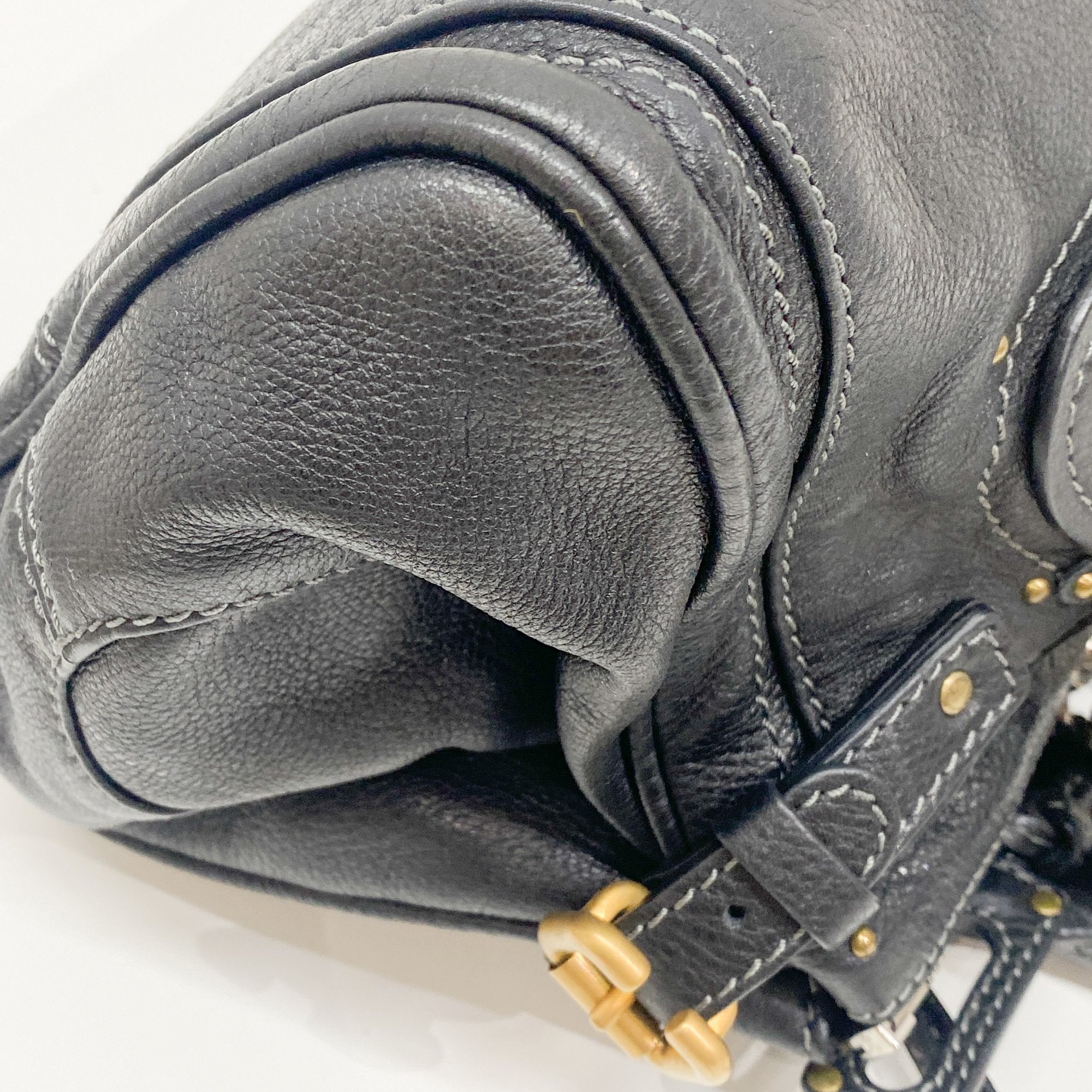 Paddington Black Leather Shoulder Bag