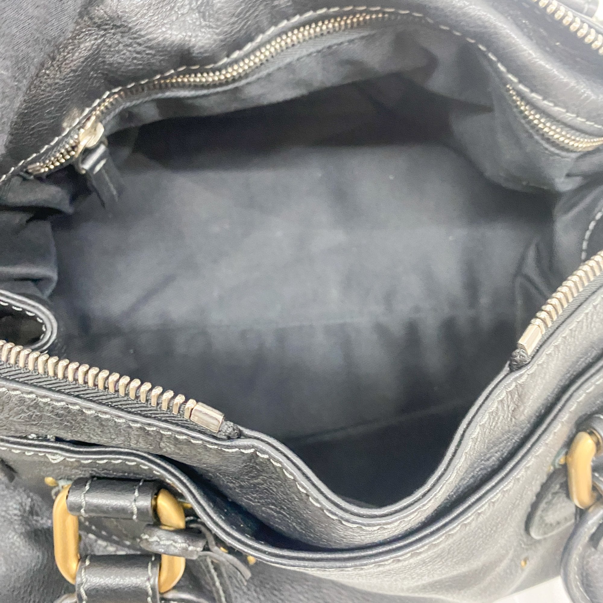 Paddington Black Leather Shoulder Bag