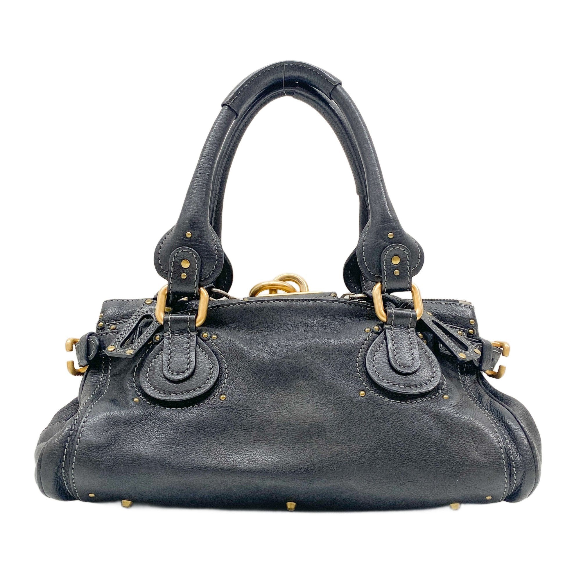 Paddington Black Leather Shoulder Bag