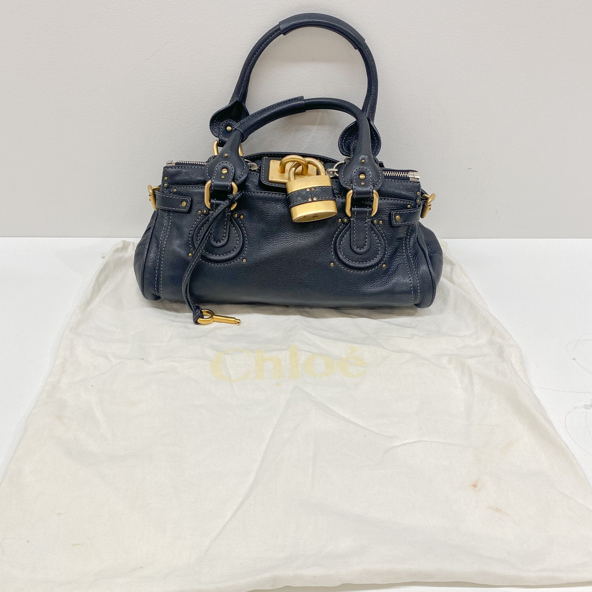 Paddington Black Leather Shoulder Bag