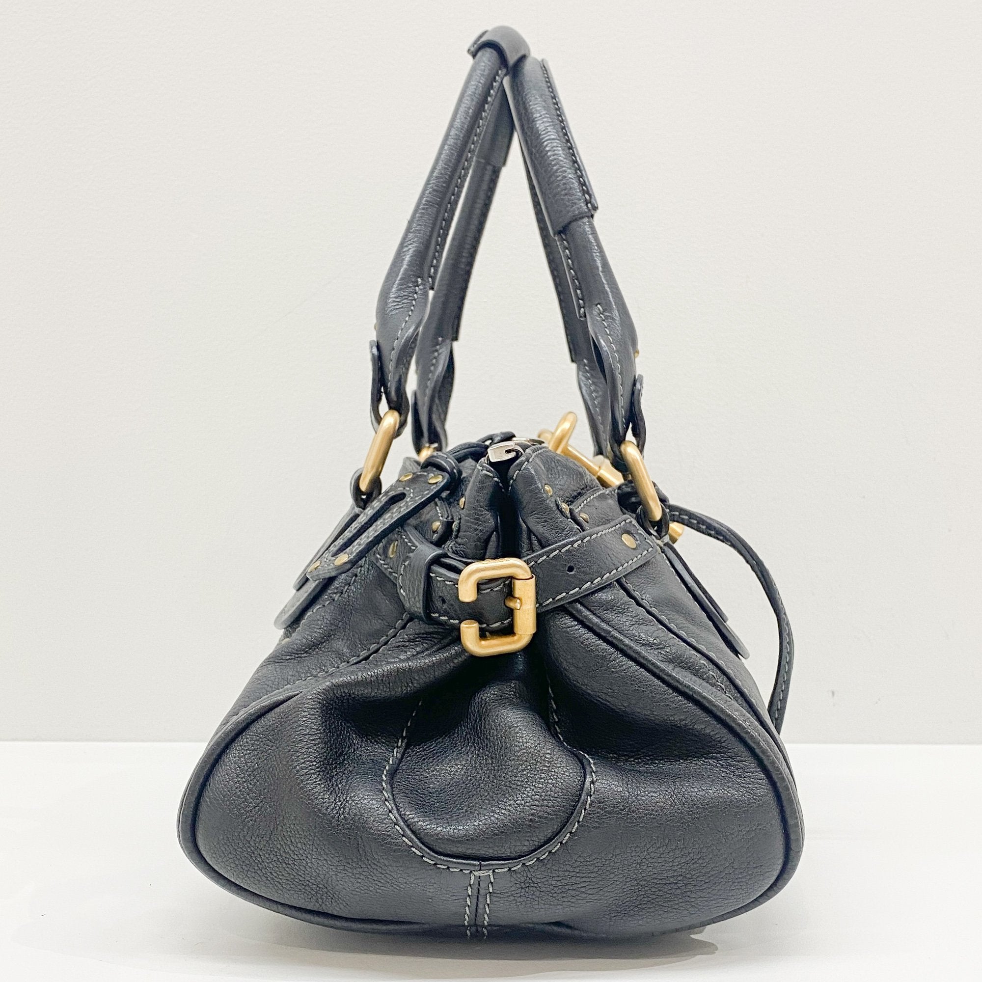 Paddington Black Leather Shoulder Bag