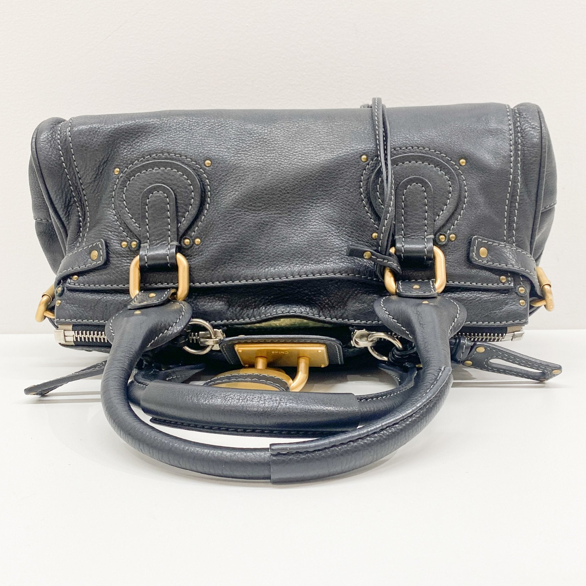 Paddington Black Leather Shoulder Bag