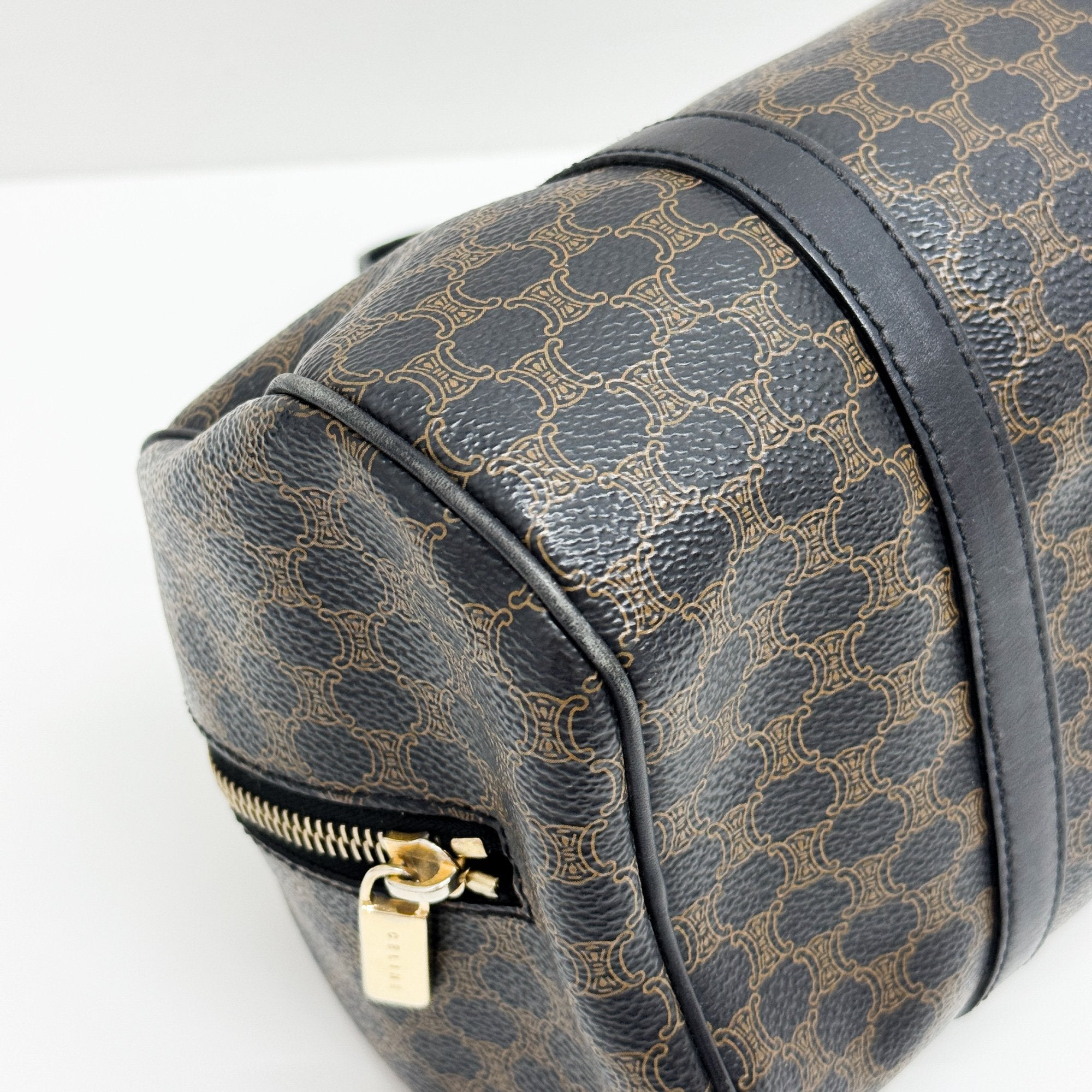 Macadam Mini Brown Canvas Boston Handbag