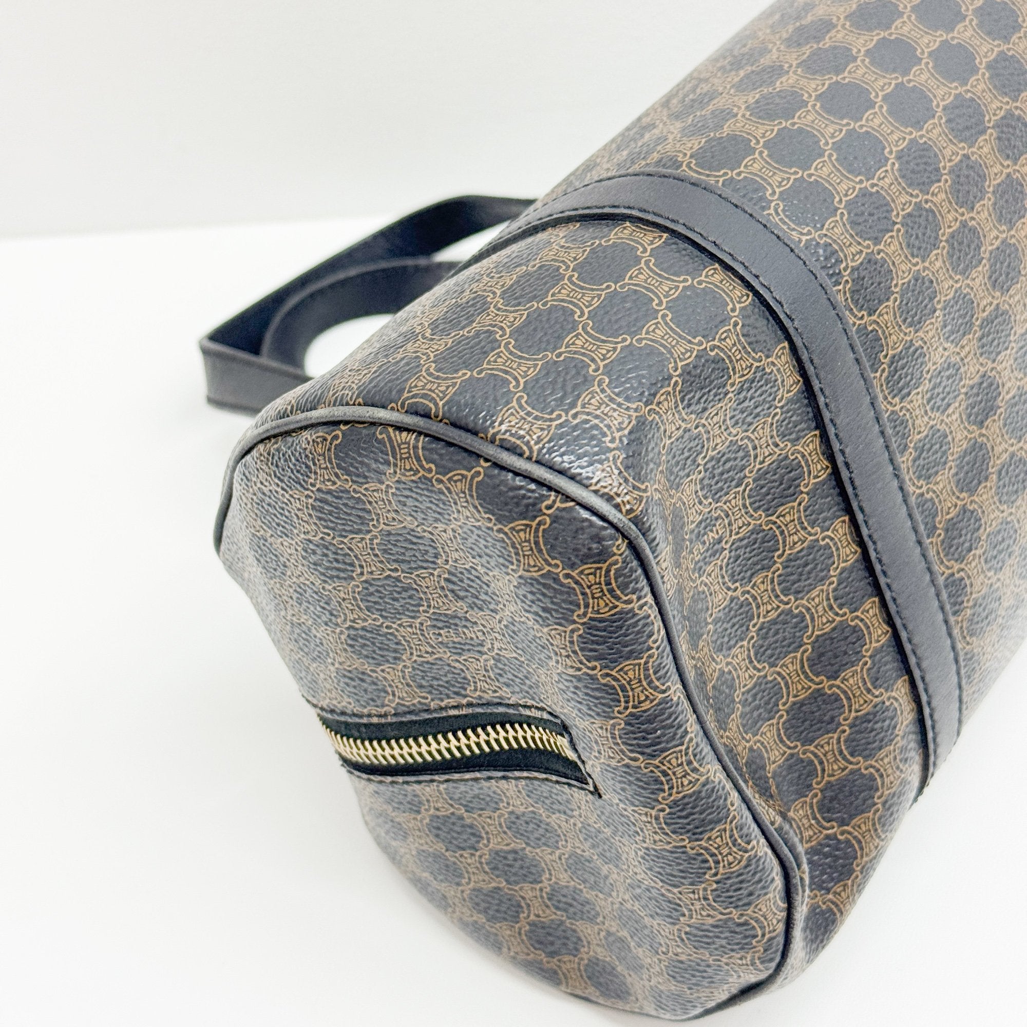 Macadam Mini Brown Canvas Boston Handbag