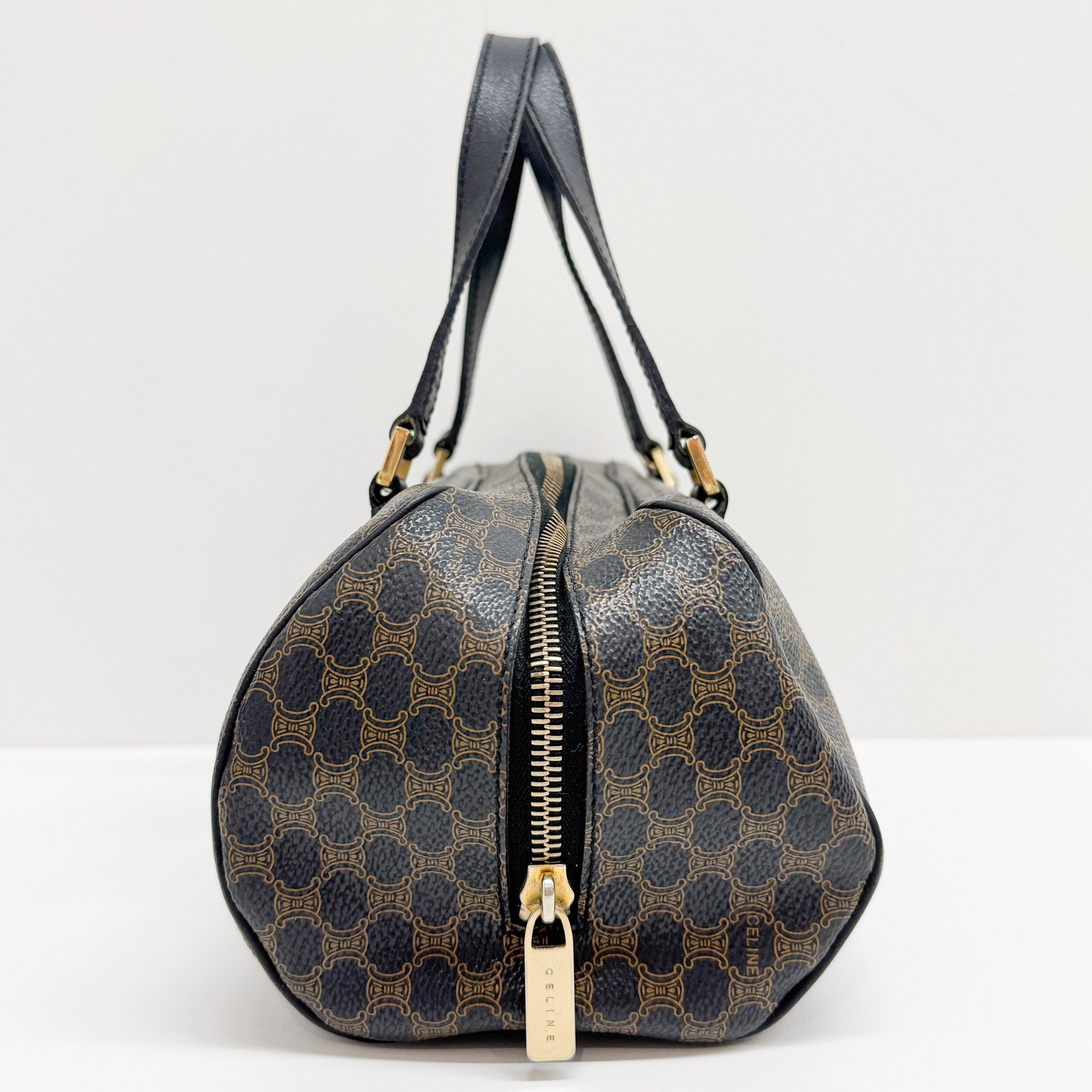 Macadam Mini Brown Canvas Boston Handbag