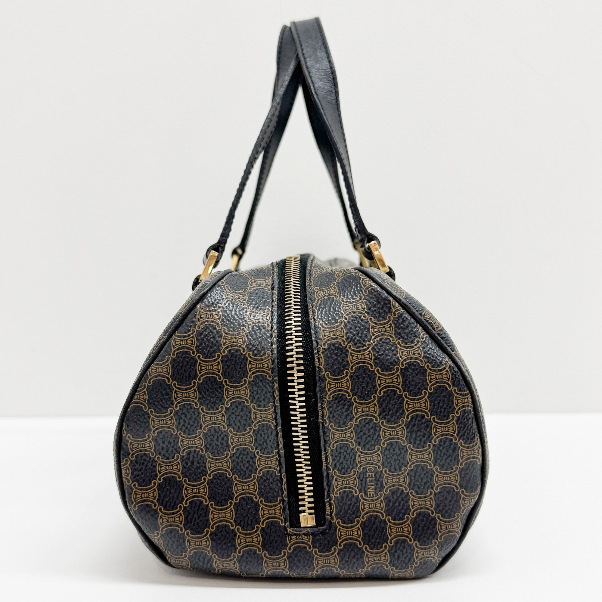 Macadam Mini Brown Canvas Boston Handbag