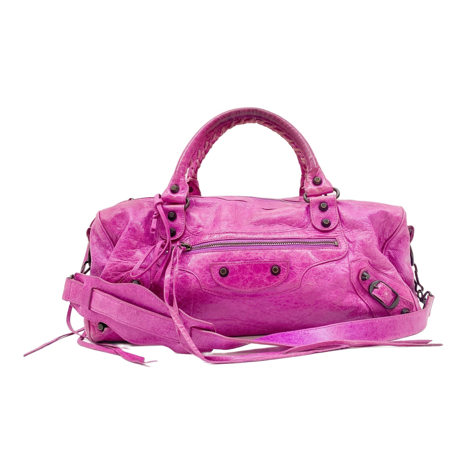 Twiggy Pink Leather Two Way Bag