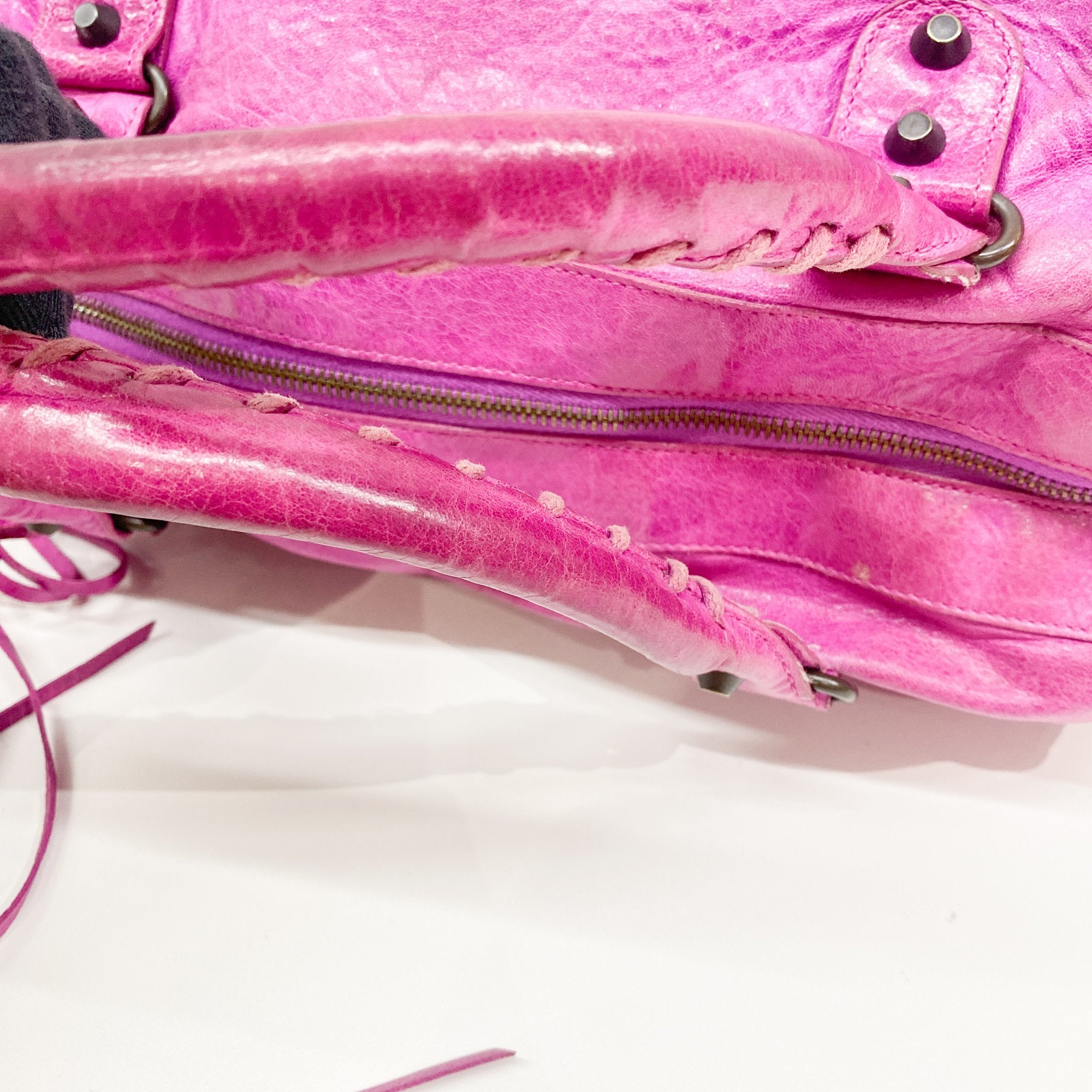 Twiggy Pink Leather Two Way Bag