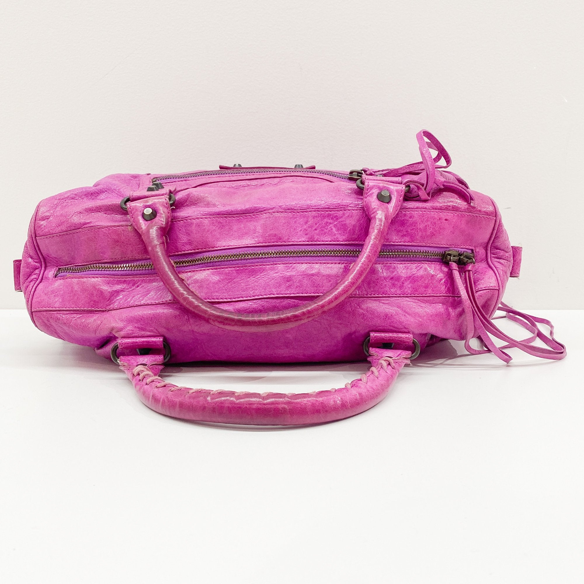 Twiggy Pink Leather Two Way Bag