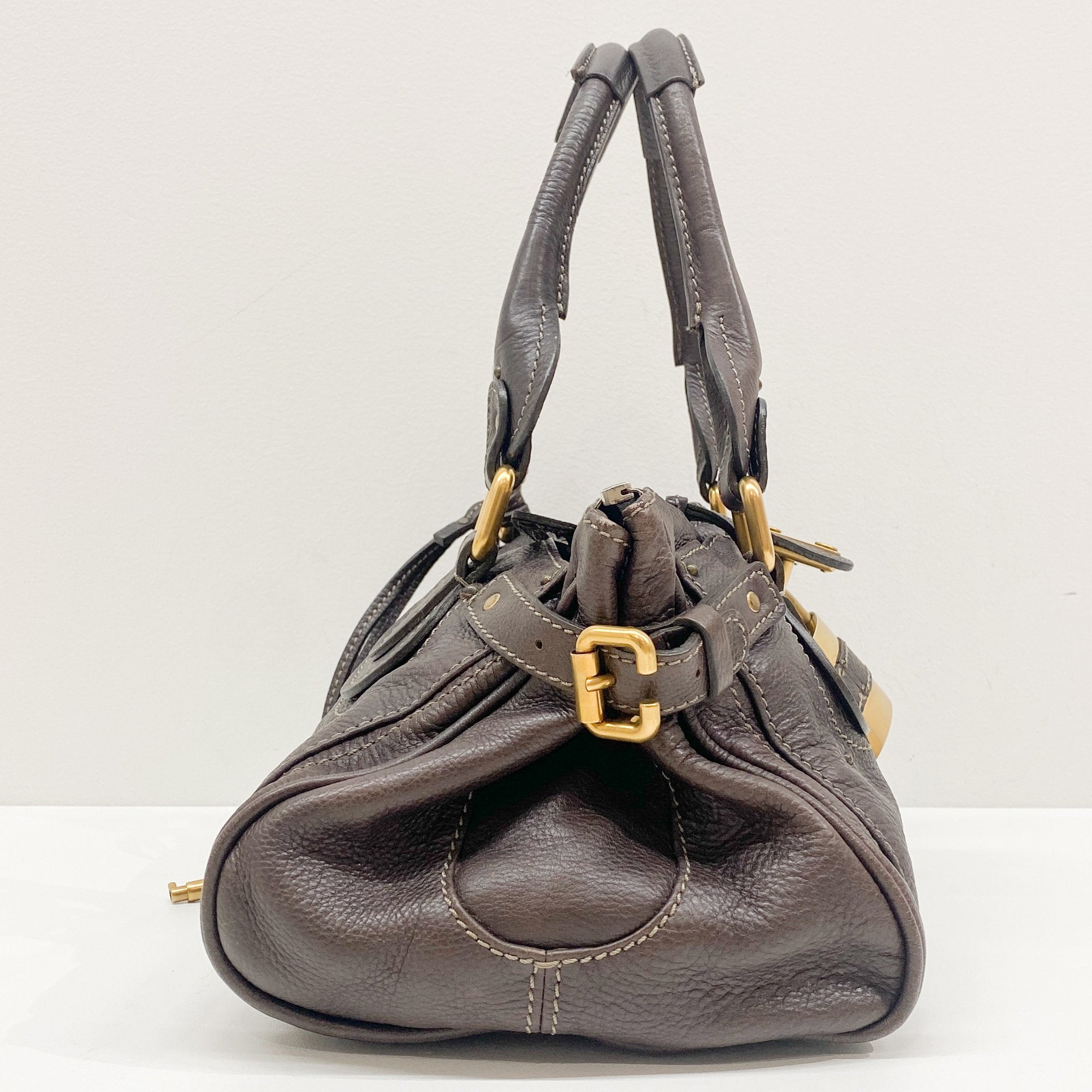 Paddington Dark Brown Leather Shoulder Bag