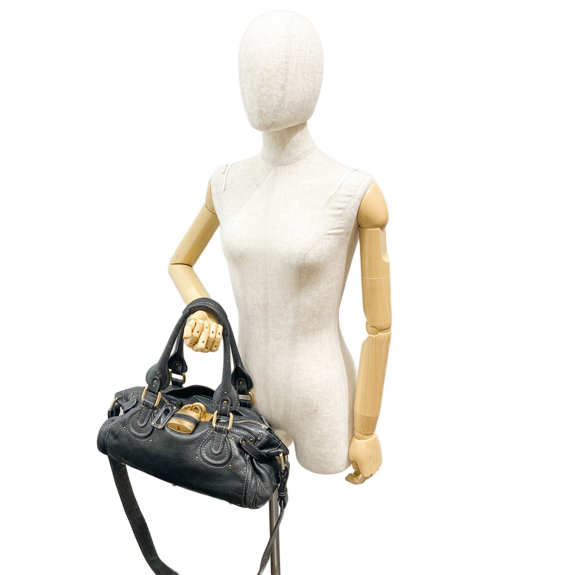 Paddington Black Leather Two Way Bag