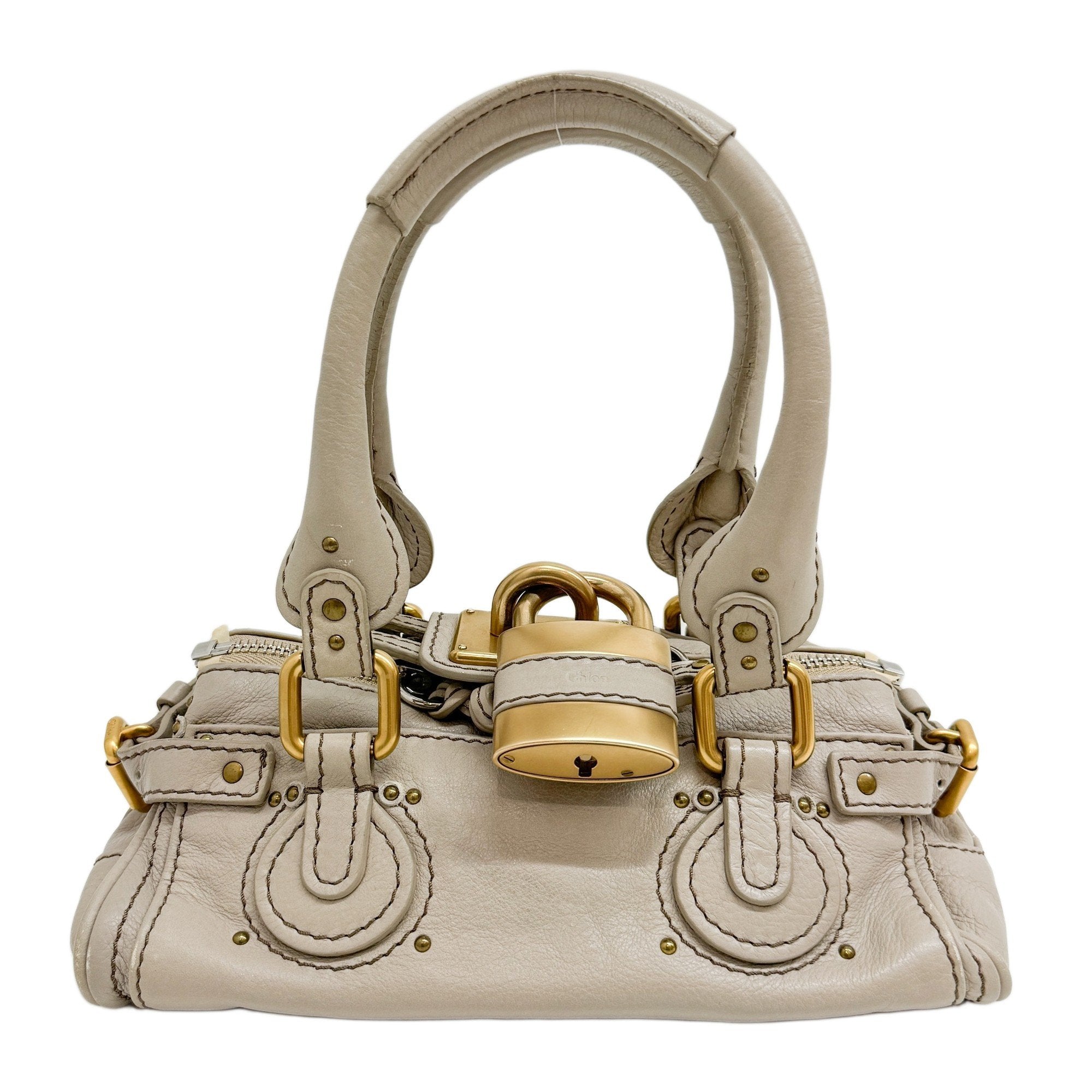 Mini Paddington Grey Leather Shoulder Bag