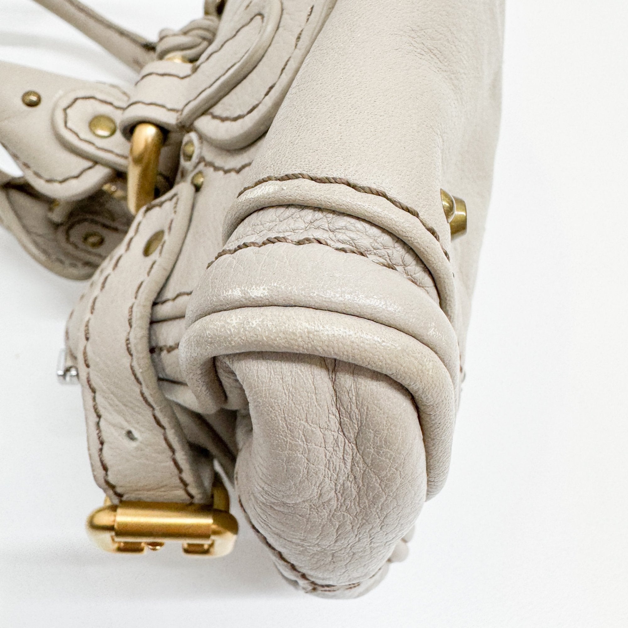 Mini Paddington Grey Leather Shoulder Bag