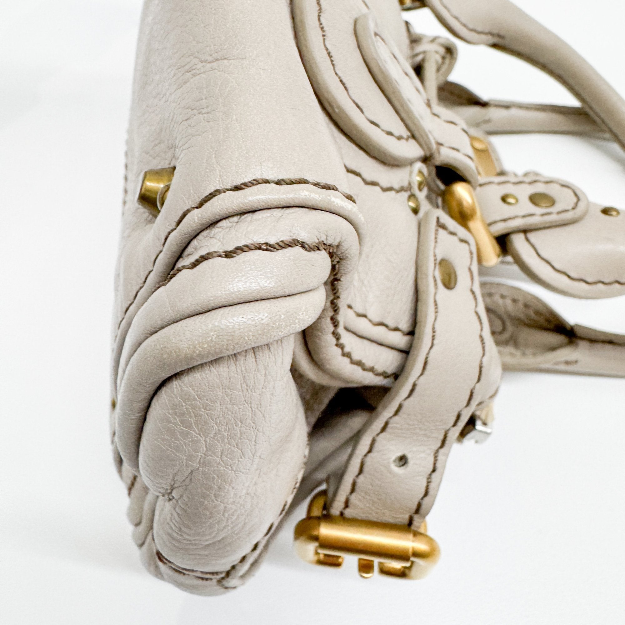 Mini Paddington Grey Leather Shoulder Bag