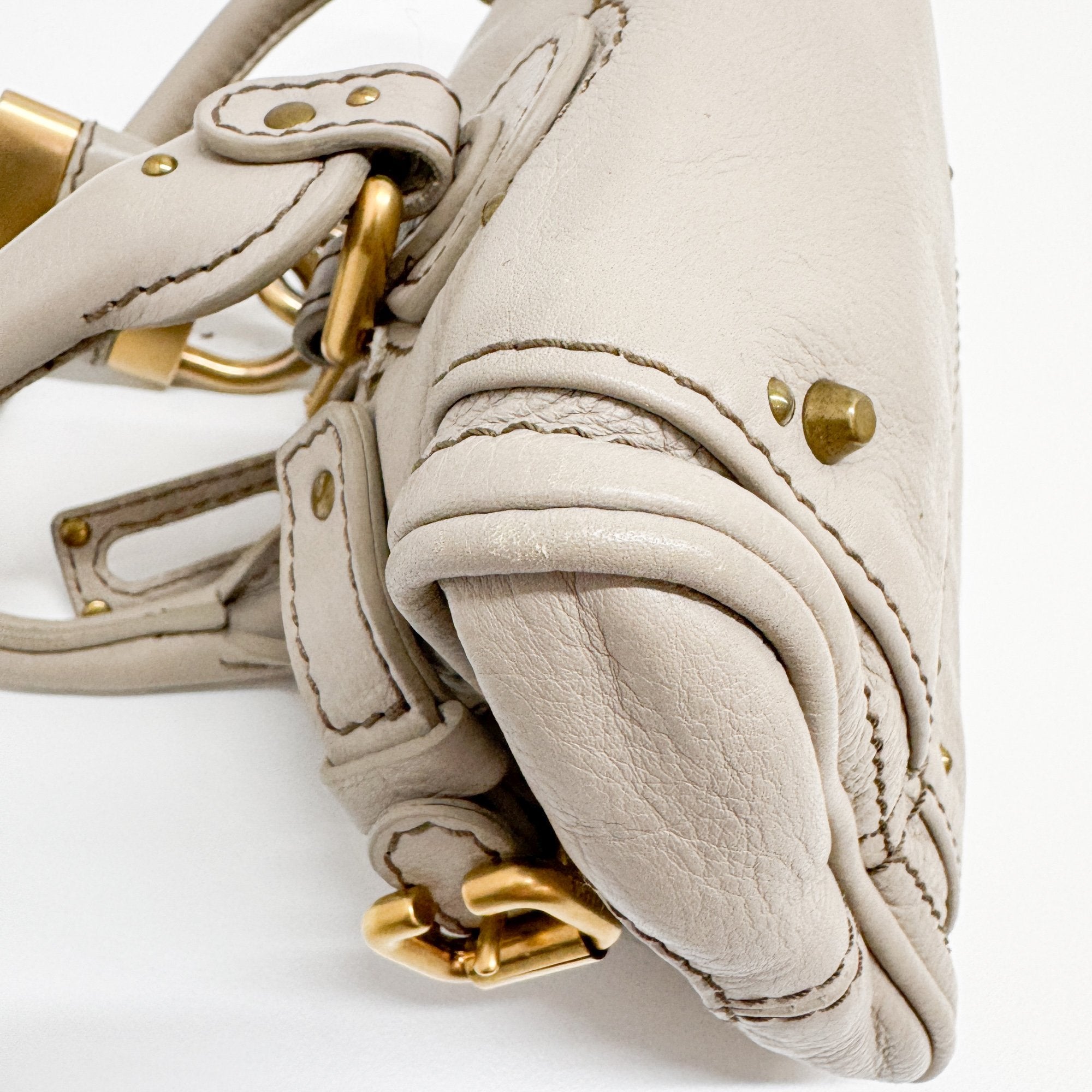 Mini Paddington Grey Leather Shoulder Bag