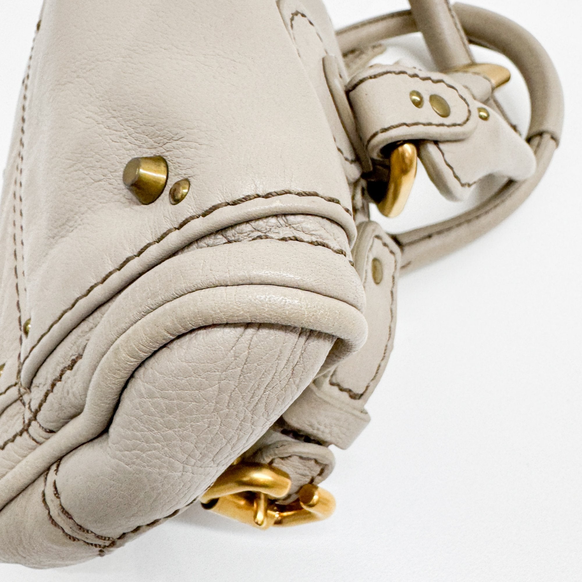 Mini Paddington Grey Leather Shoulder Bag