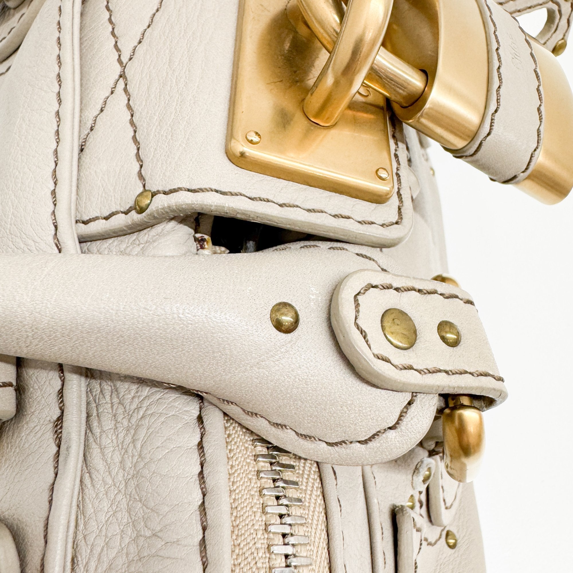 Mini Paddington Grey Leather Shoulder Bag