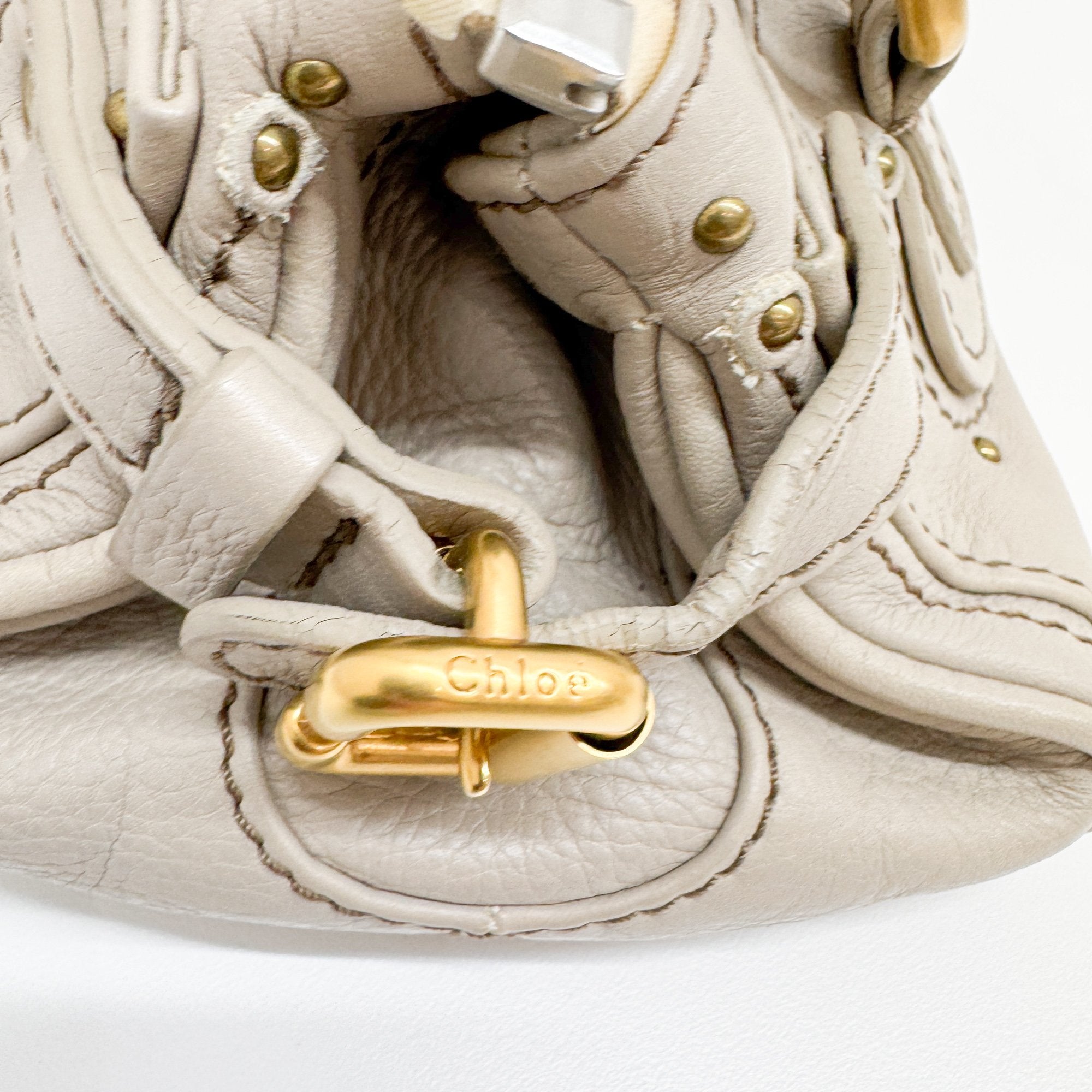 Mini Paddington Grey Leather Shoulder Bag