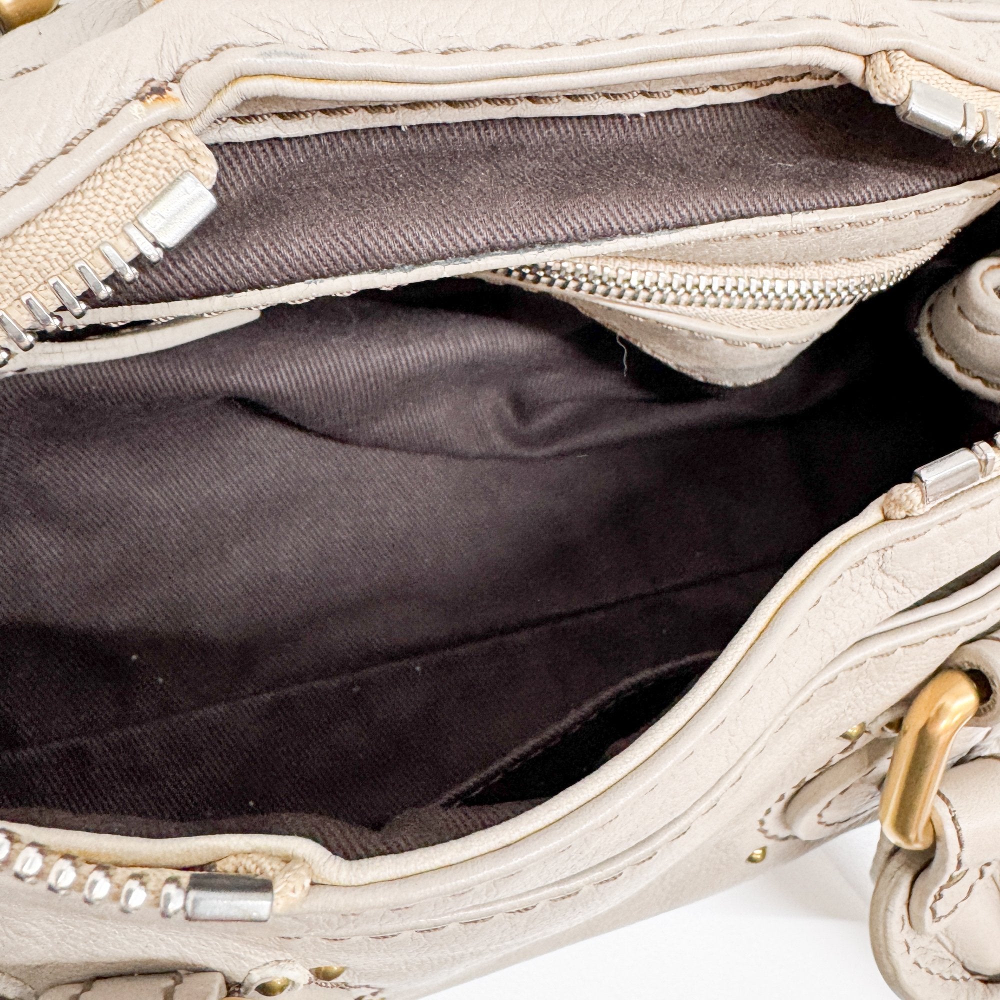 Mini Paddington Grey Leather Shoulder Bag