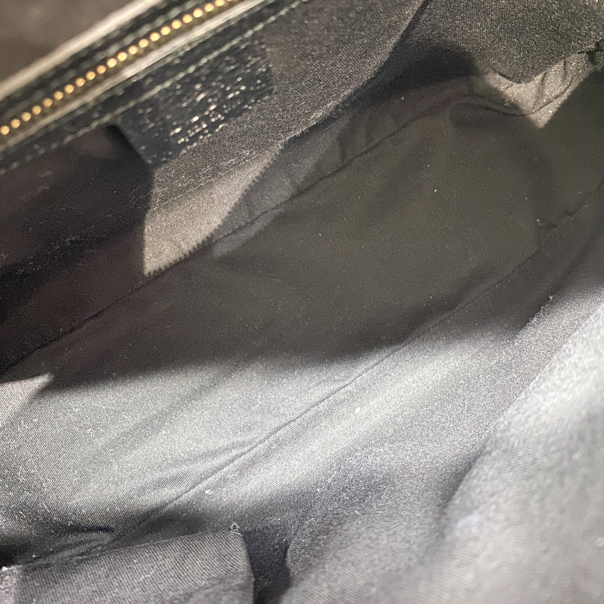 Bamboo Black GG Canvas Shoulder Bag