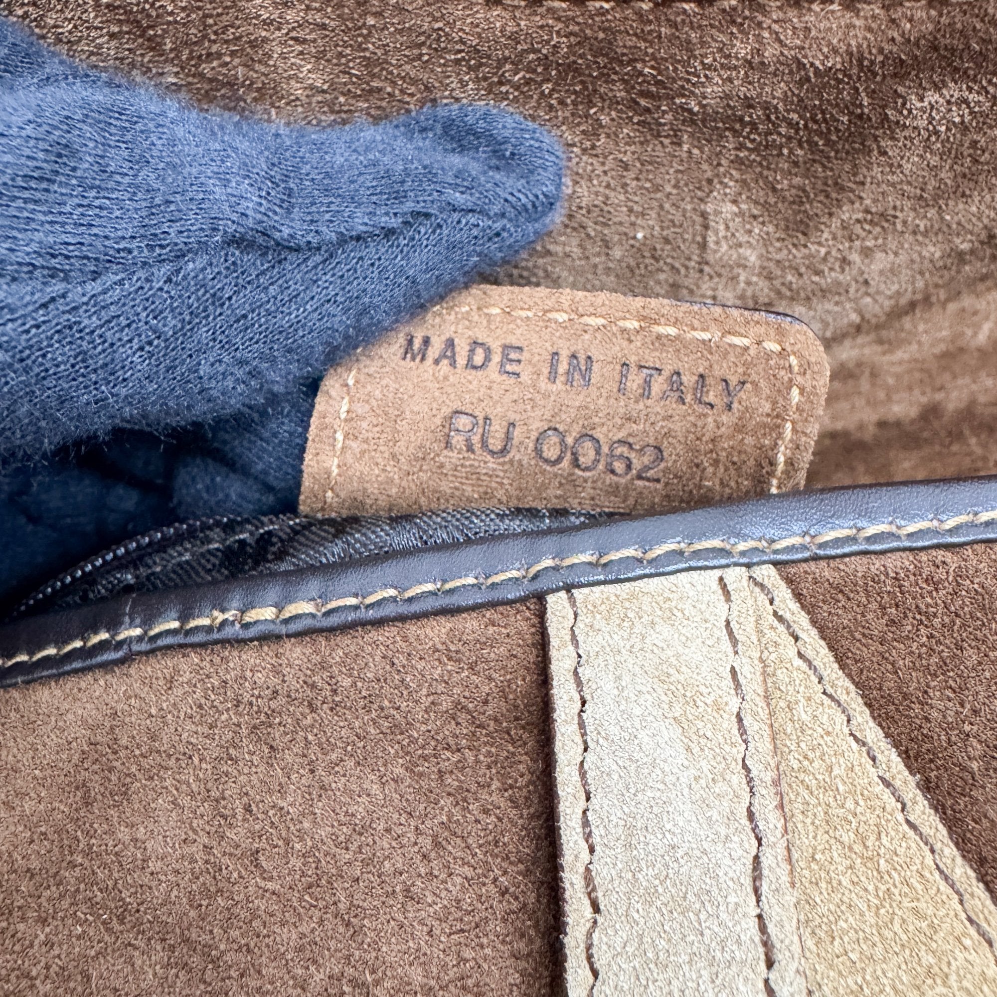 Saddle Brown Leather/Suede/Pony Hair Shoulder Bag