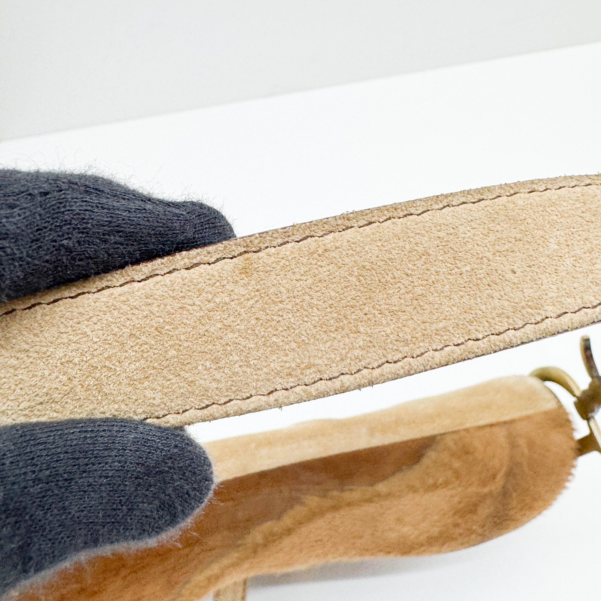 Saddle Brown Leather/Suede/Pony Hair Shoulder Bag