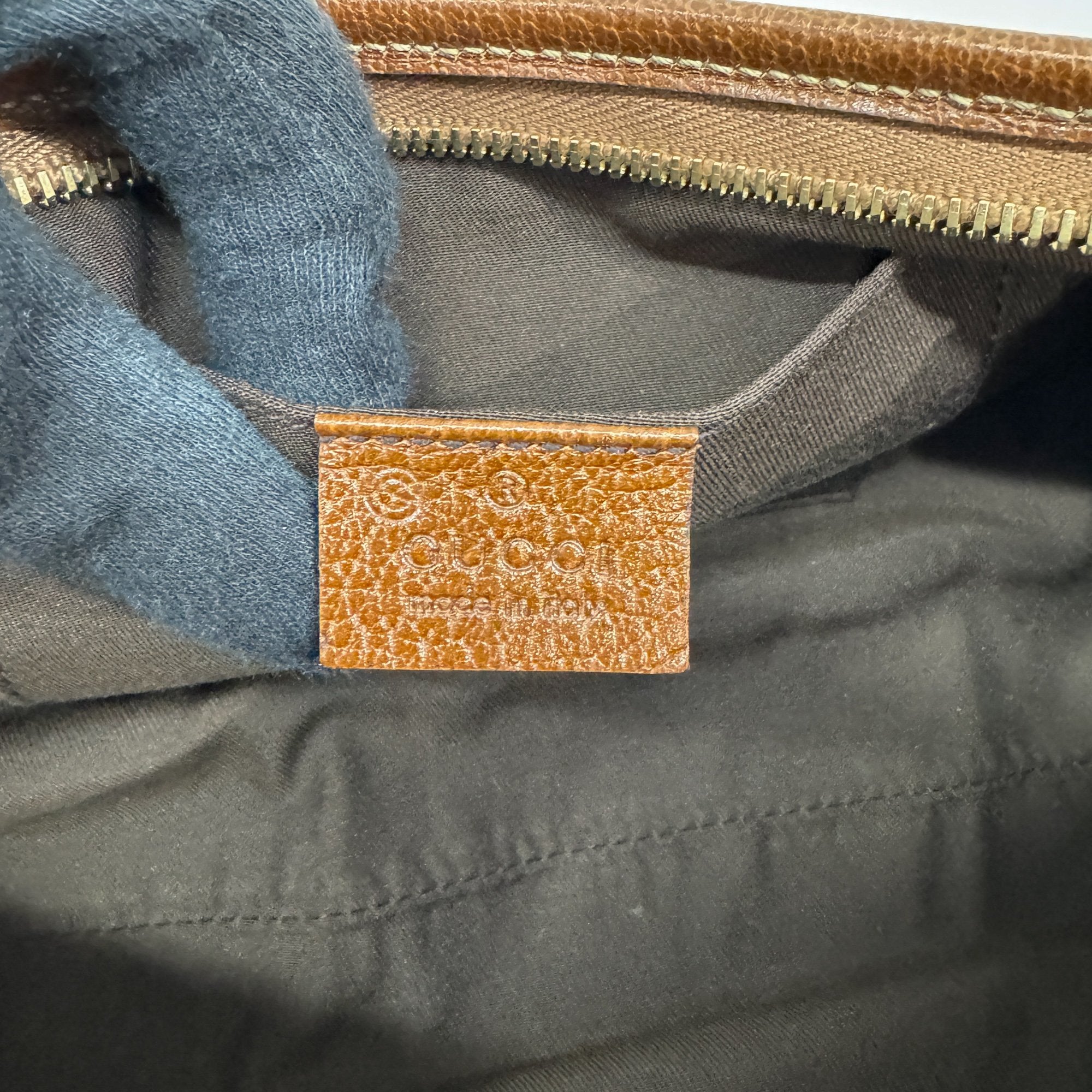 Abbey Blue GG Canvas Shoulder Bag