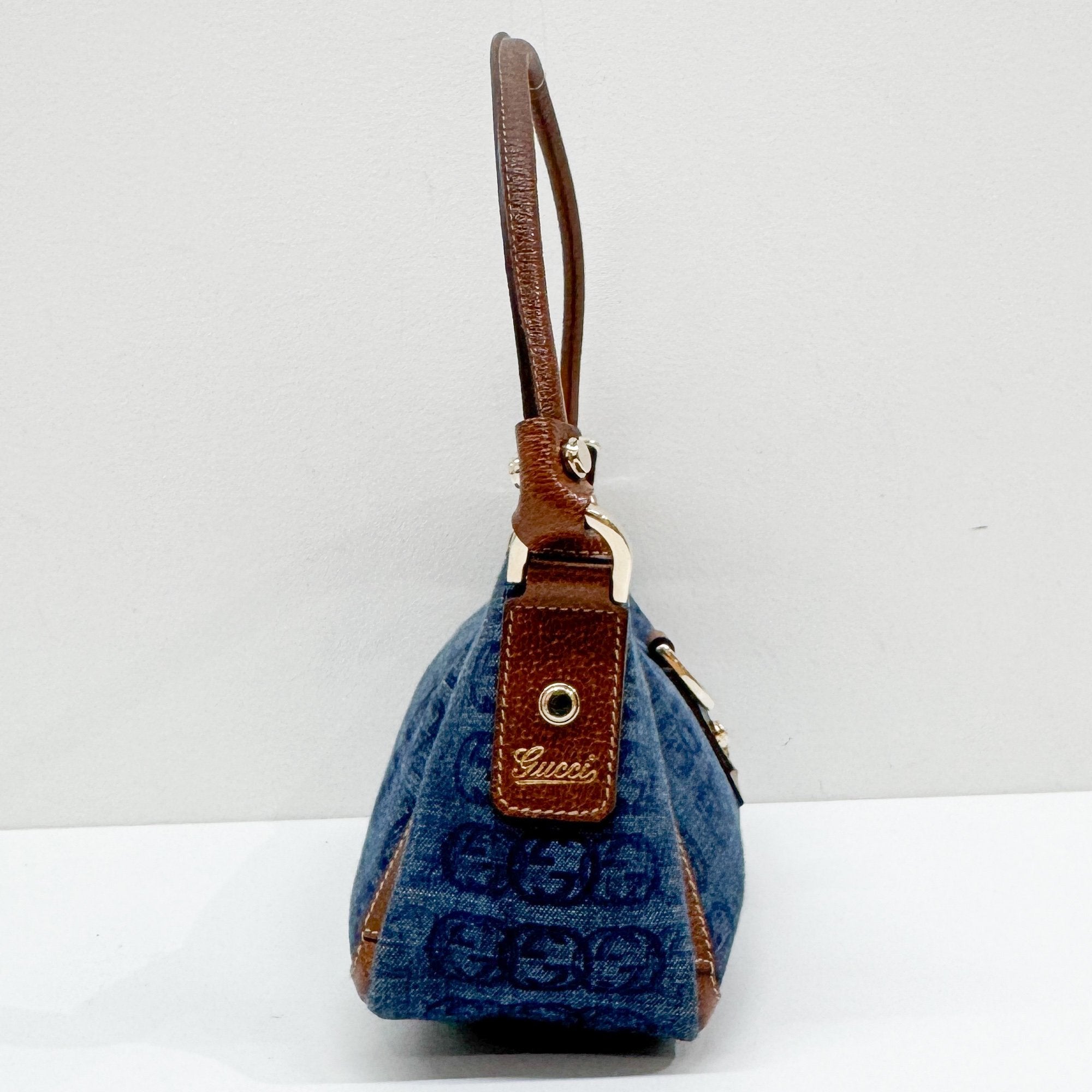 Abbey Blue GG Canvas Shoulder Bag