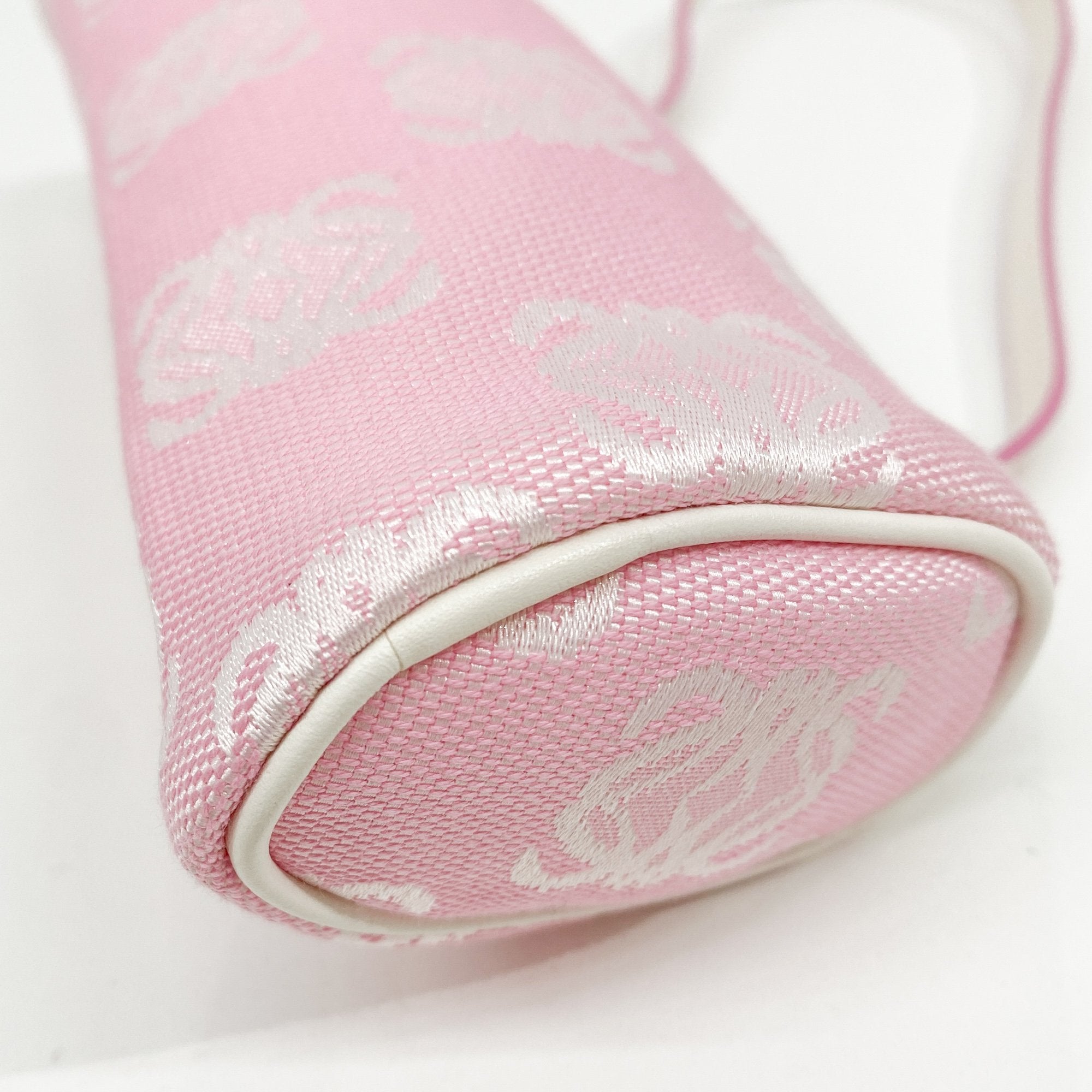 Pink Anagram Canvas Pouch Bag