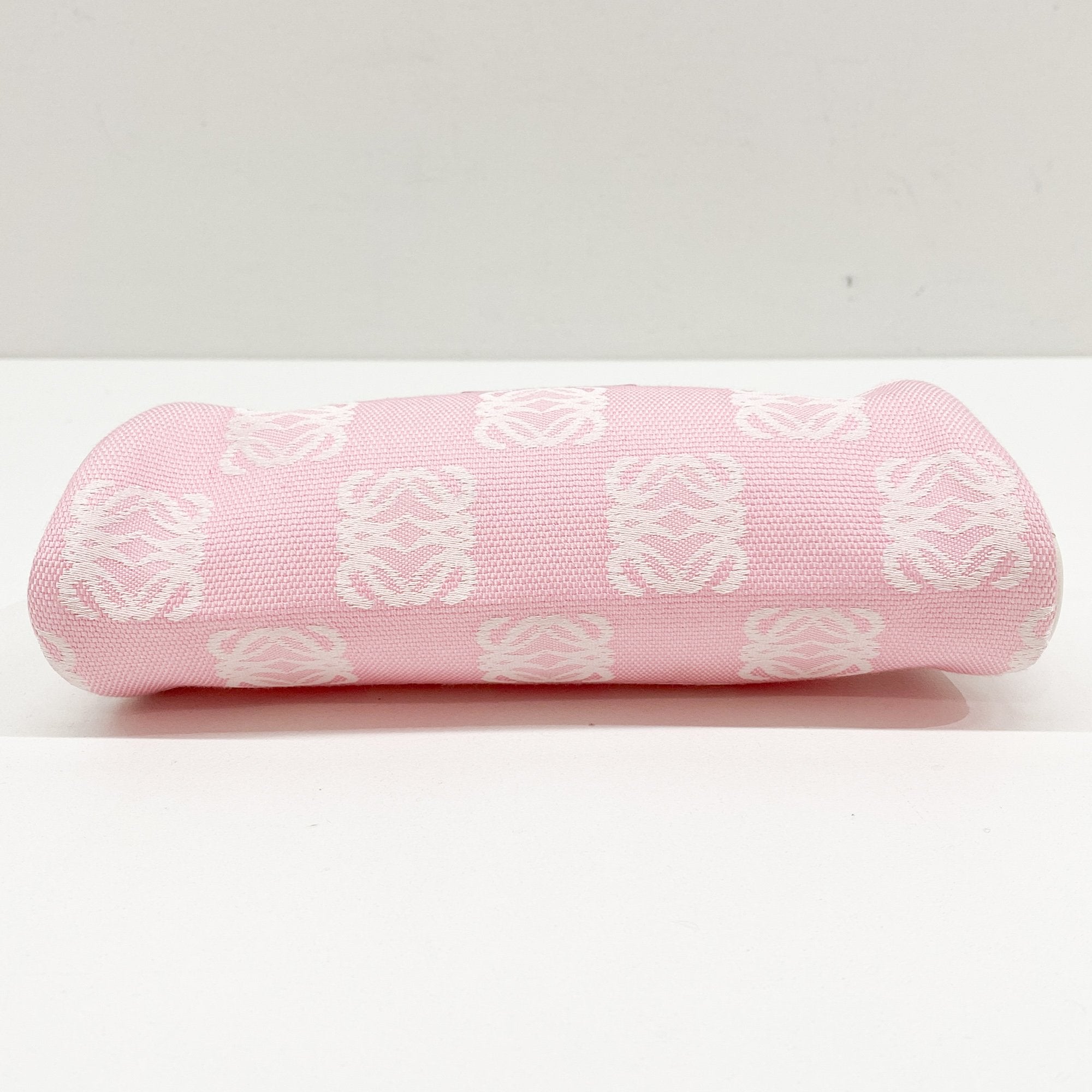 Pink Anagram Canvas Pouch Bag