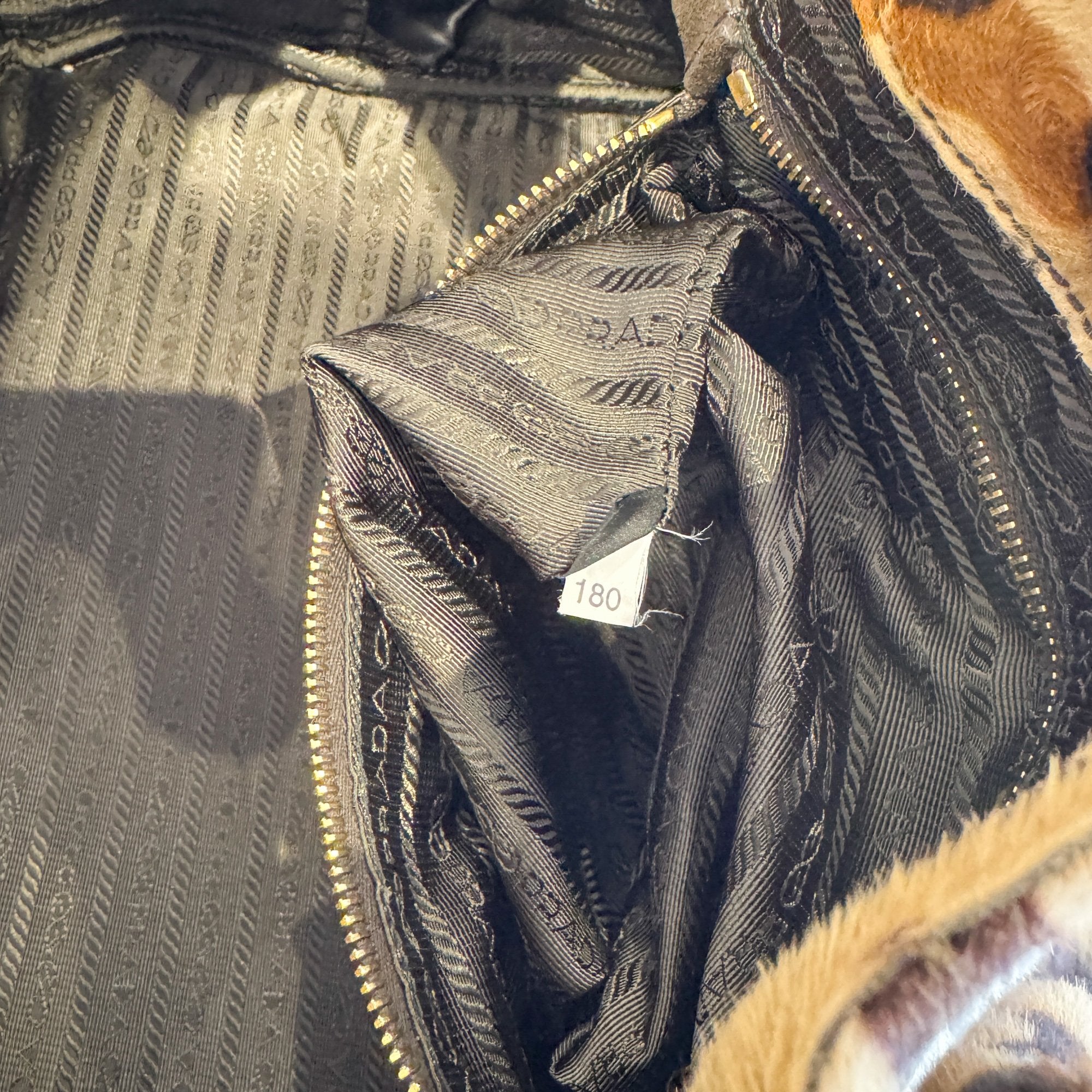 Canapa Brown Leopard Print Pony Hair Hand Bag