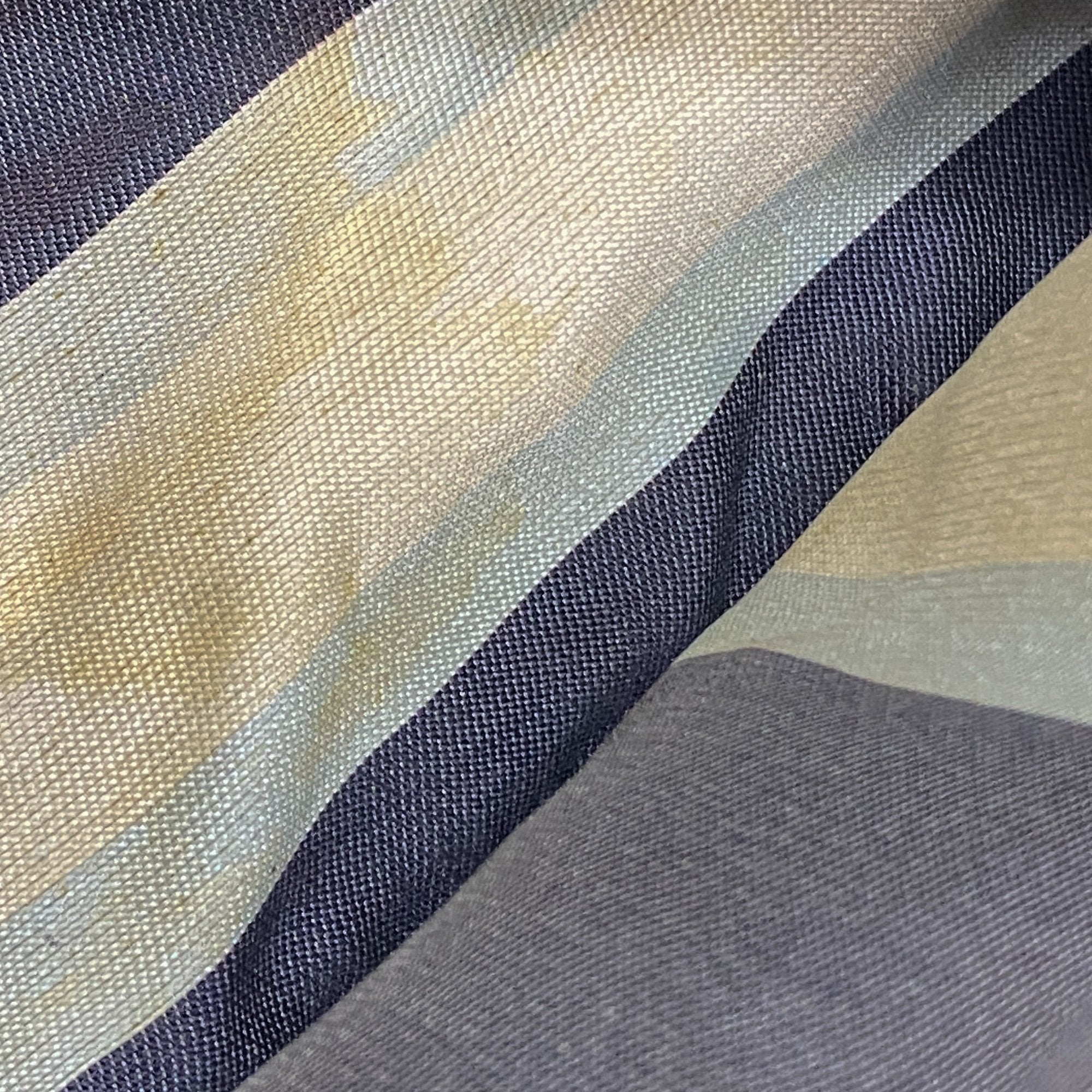 Navy Blue Cotton Shoulder Bag