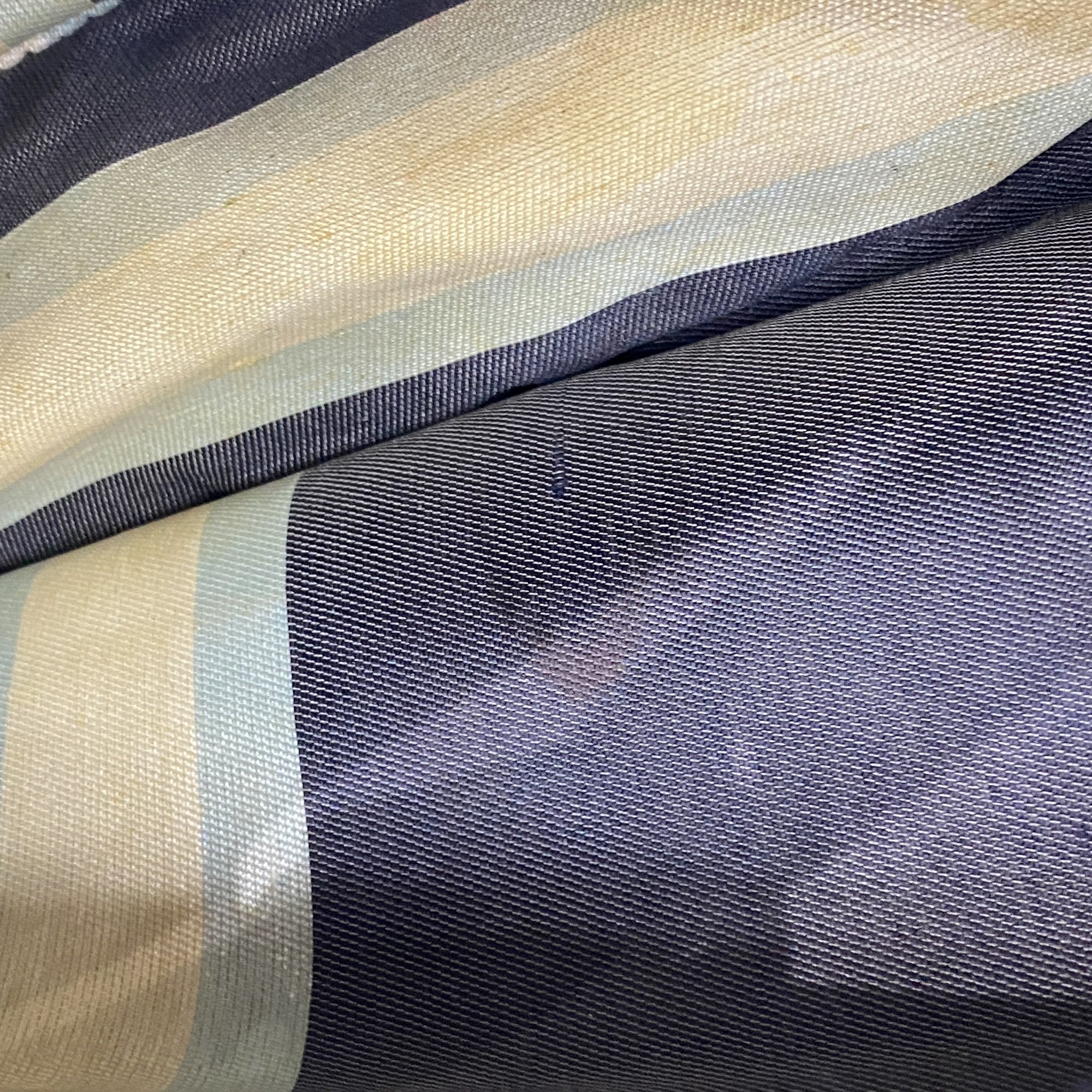 Navy Blue Cotton Shoulder Bag