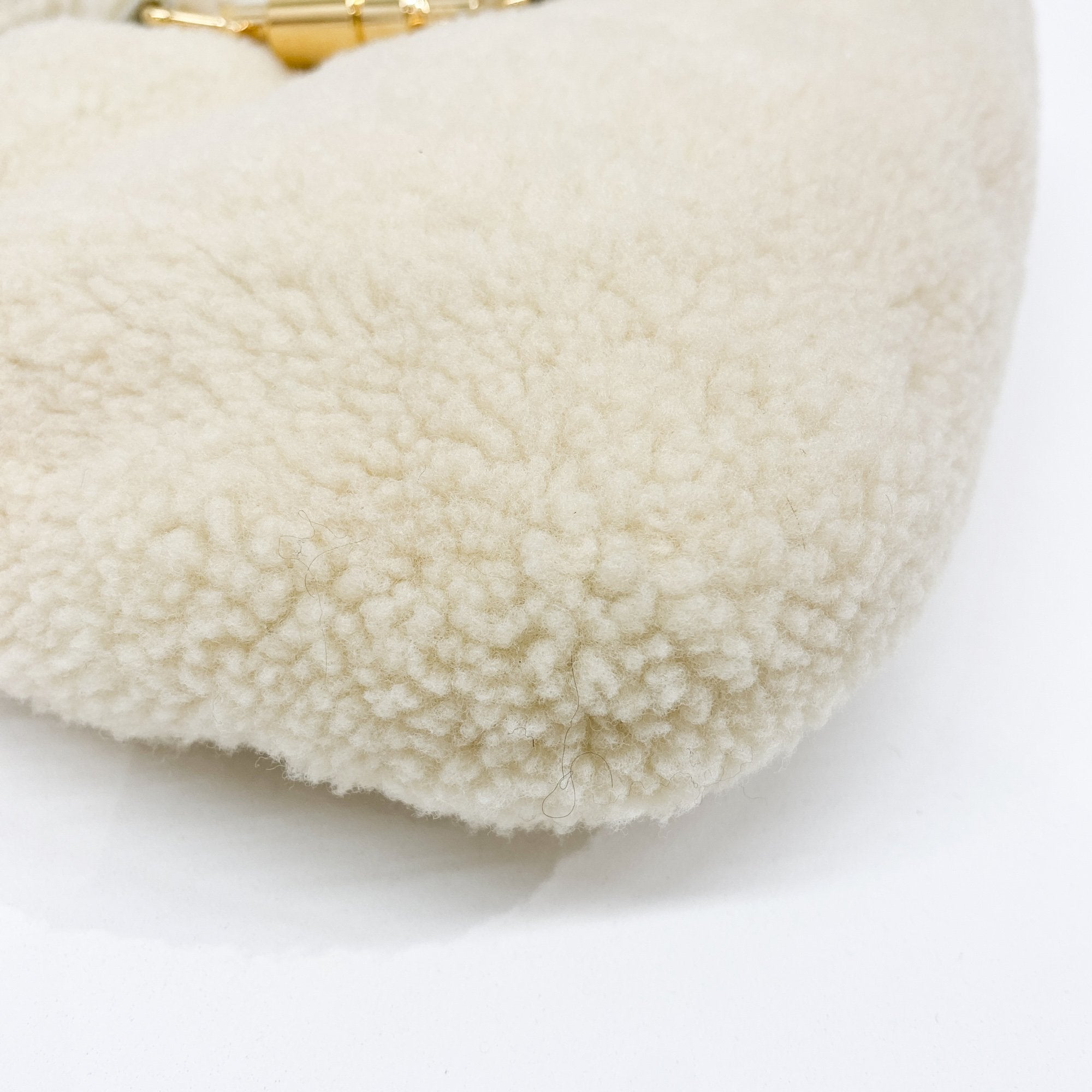 Jackie Beige Fur Shoulder Bag