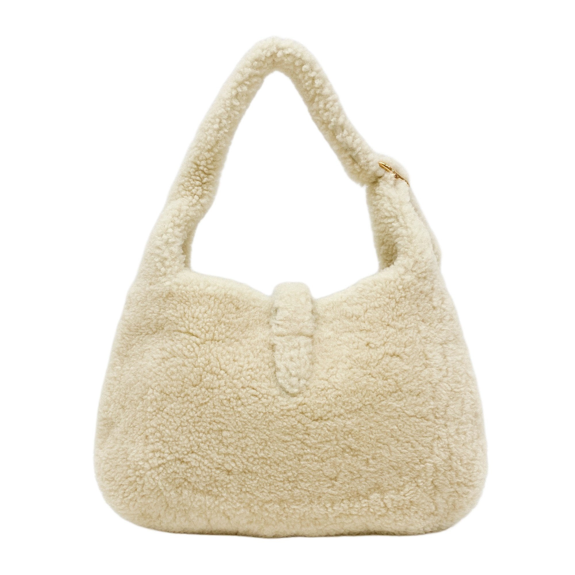 Jackie Beige Fur Shoulder Bag
