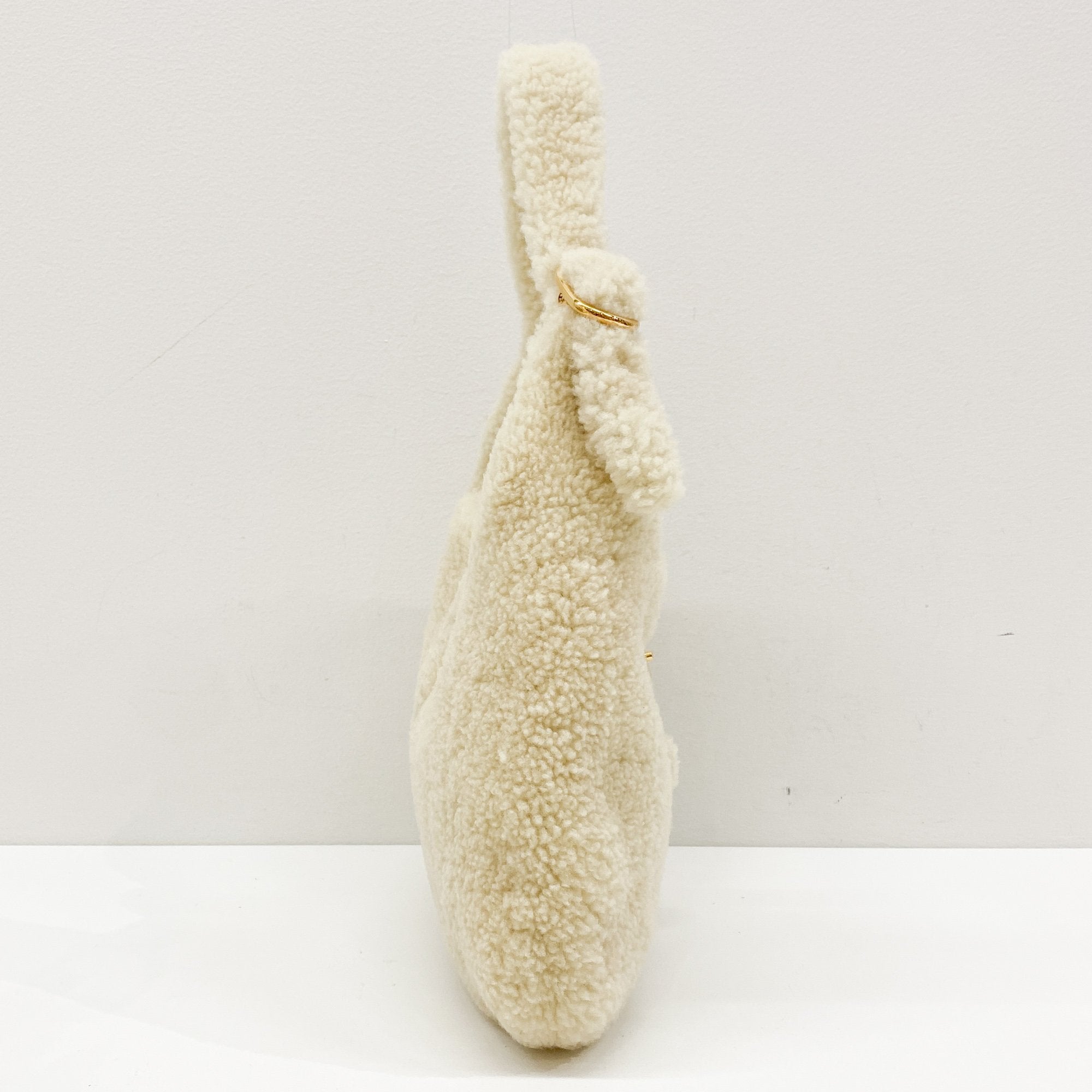 Jackie Beige Fur Shoulder Bag