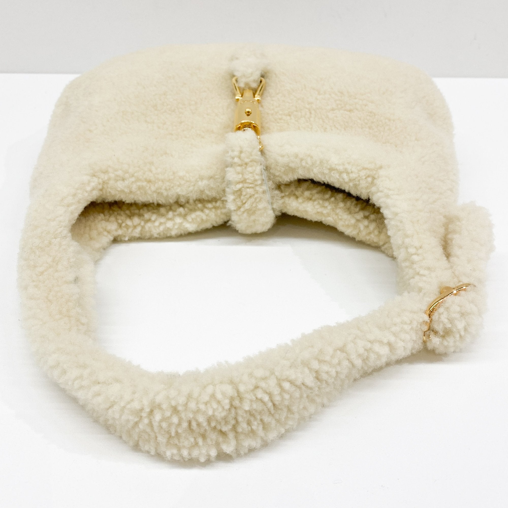 Jackie Beige Fur Shoulder Bag