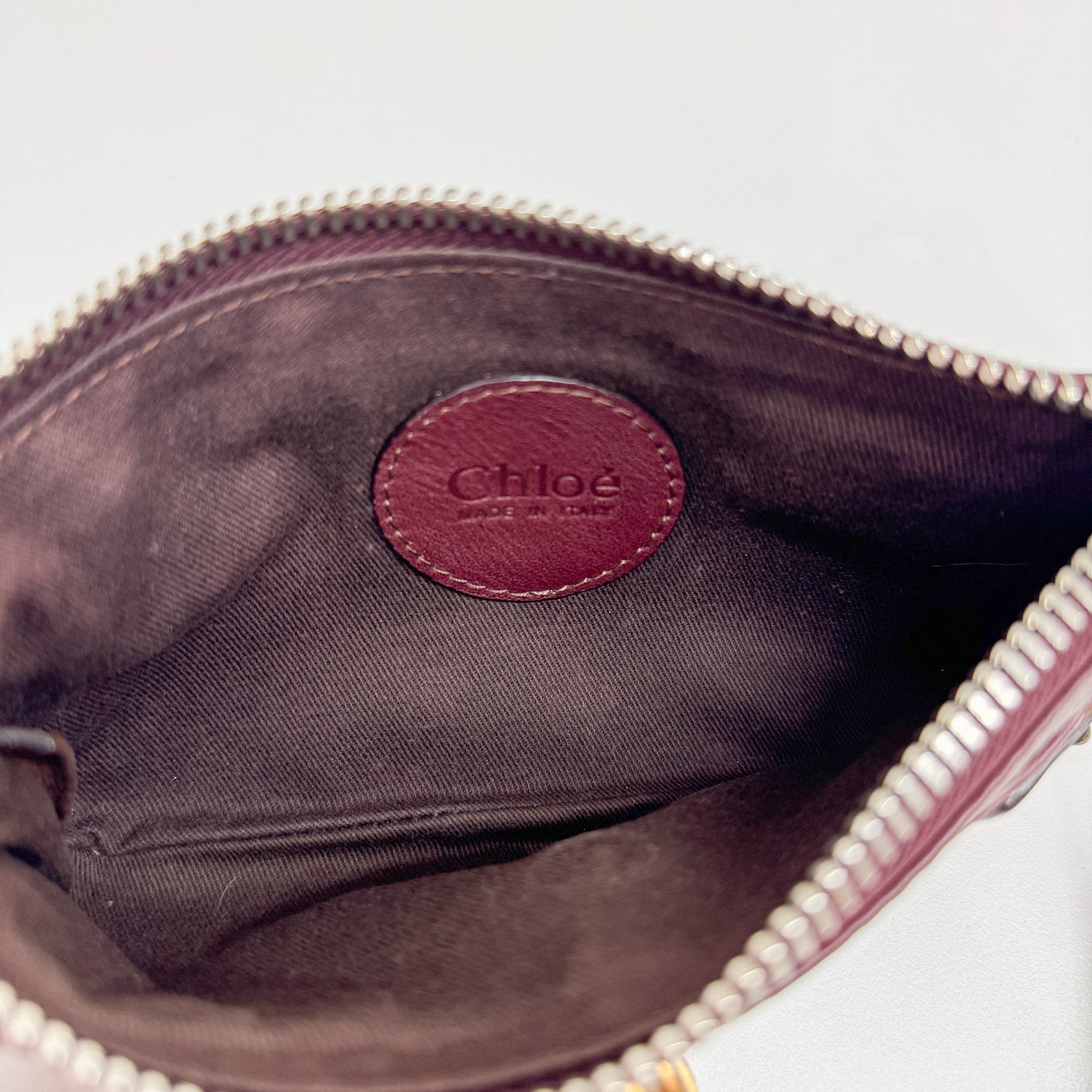 Paddington Pouch Burgundy Leather Hand Bag