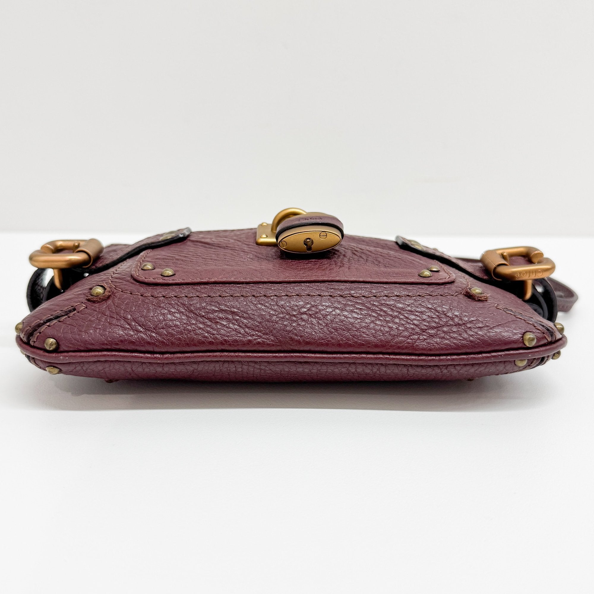 Paddington Pouch Burgundy Leather Hand Bag
