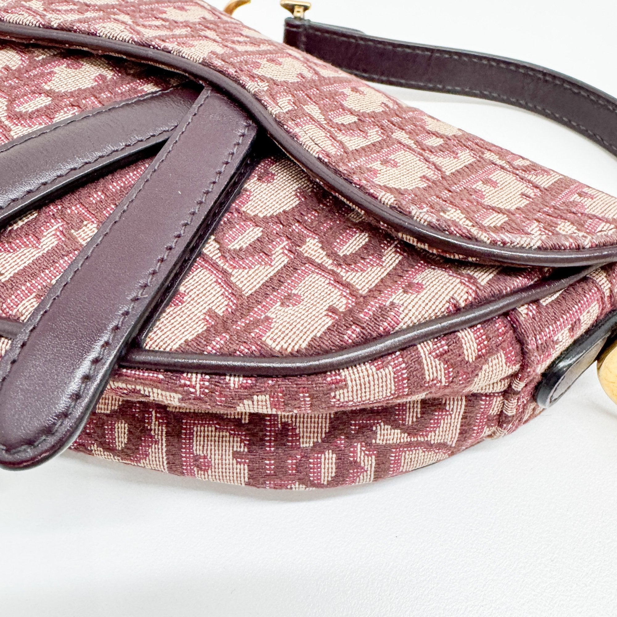 Mini Saddle Red Trotter Canvas Hand Bag