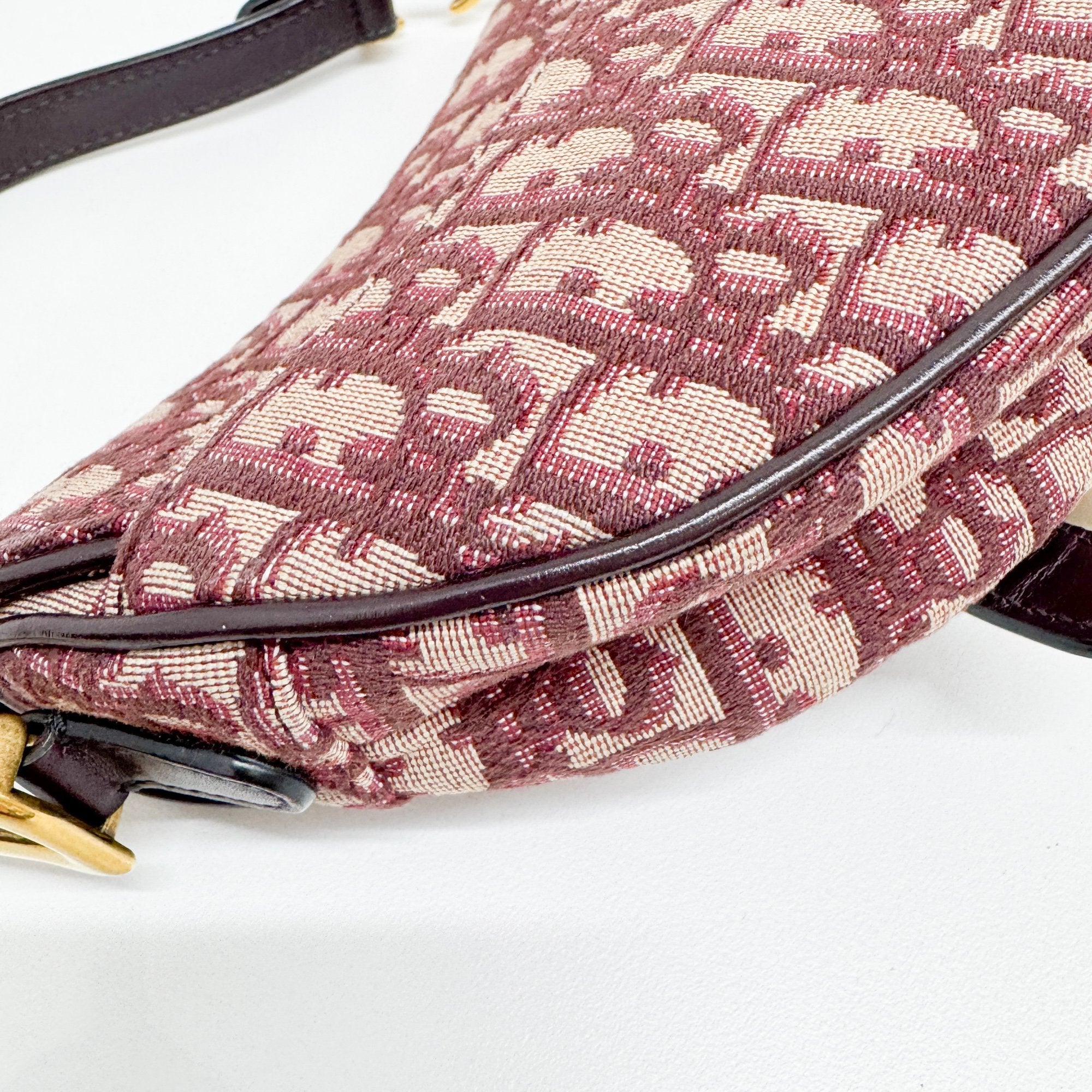 Mini Saddle Red Trotter Canvas Hand Bag