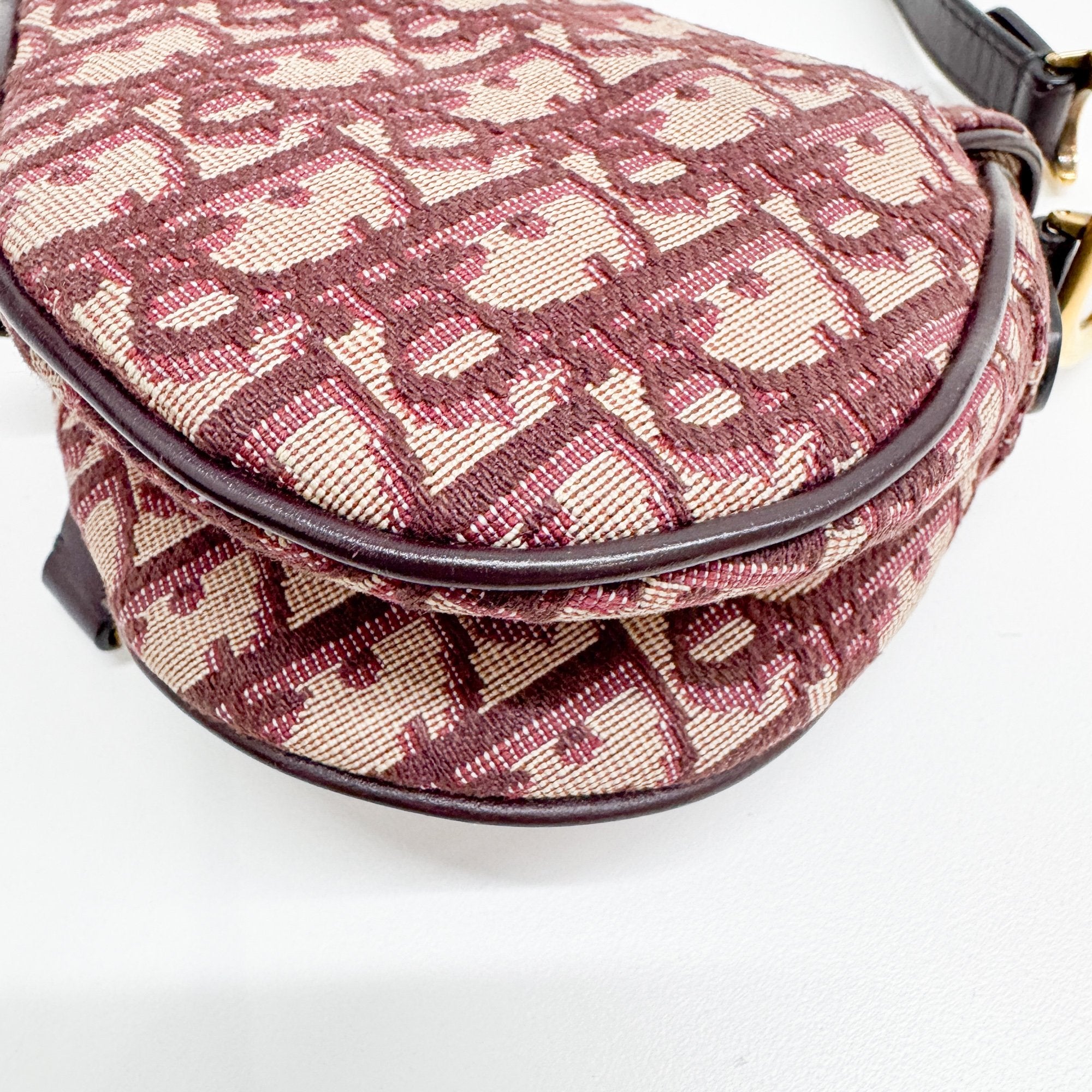 Mini Saddle Red Trotter Canvas Hand Bag