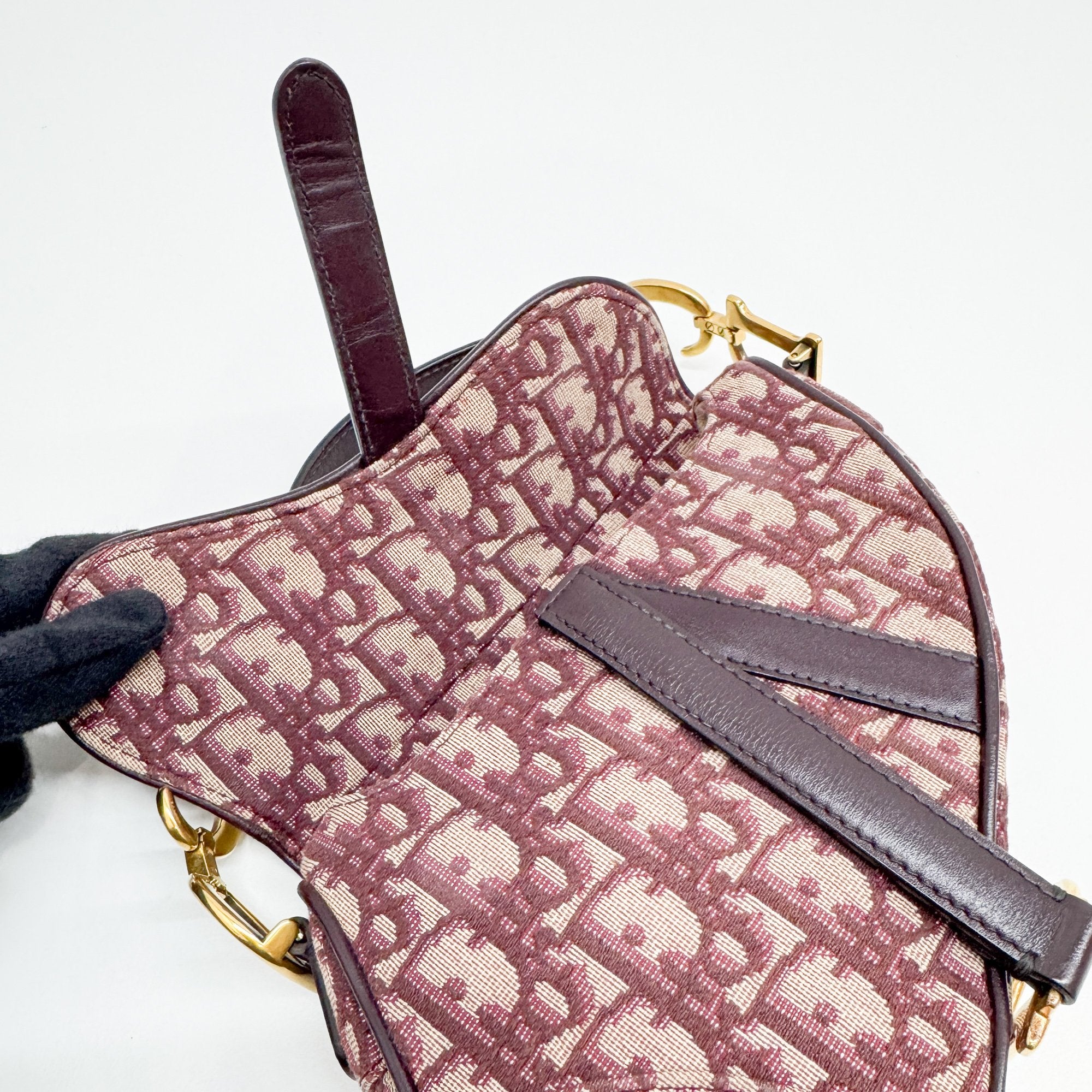 Mini Saddle Red Trotter Canvas Hand Bag