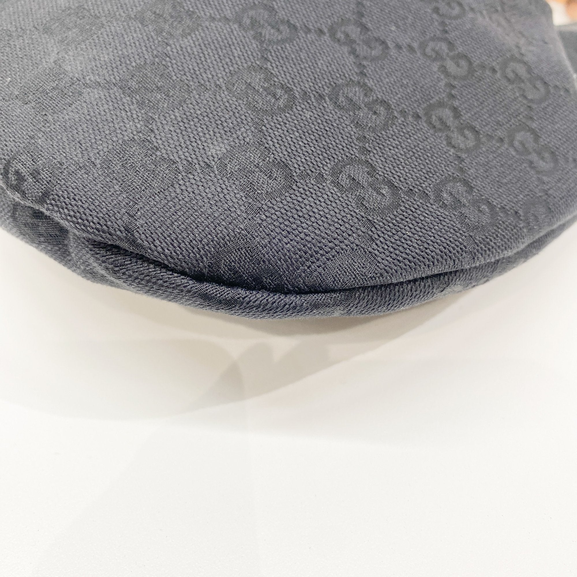 Bamboo Black GG Canvas Hand Bag