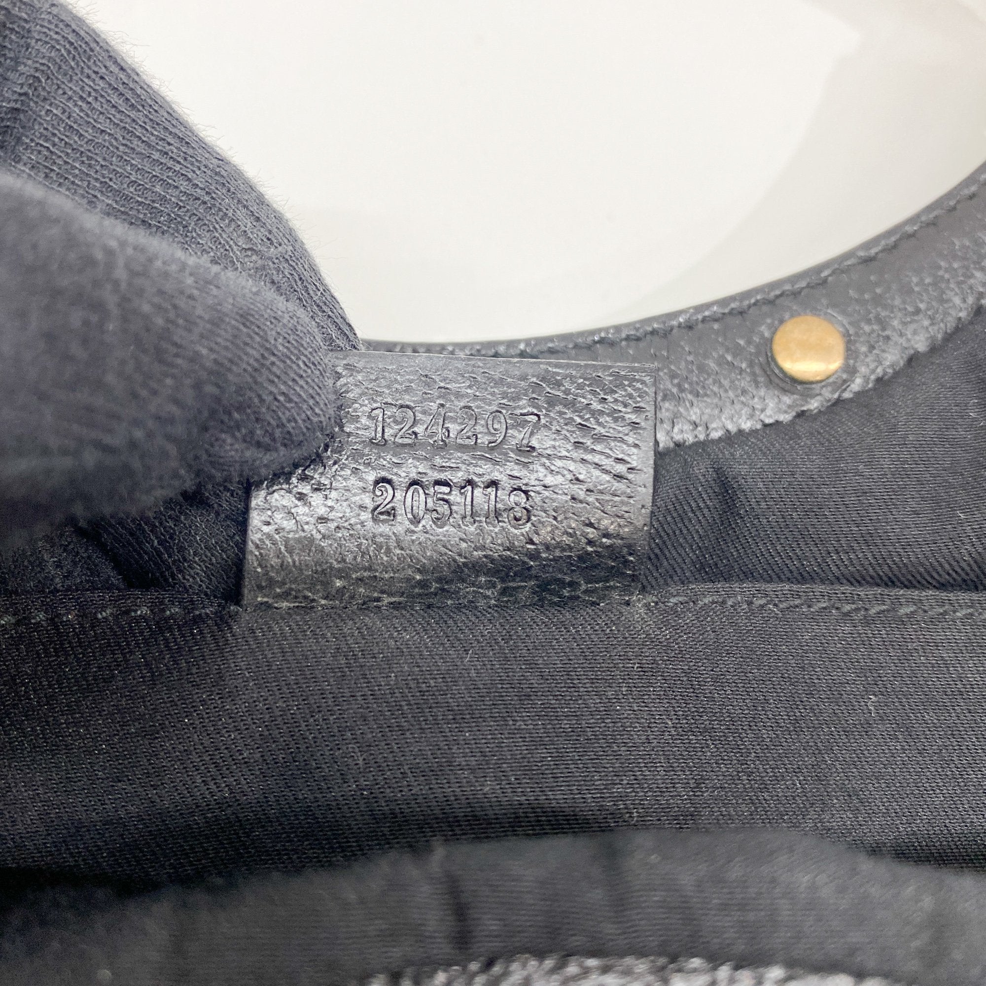 Bamboo Black GG Canvas Hand Bag