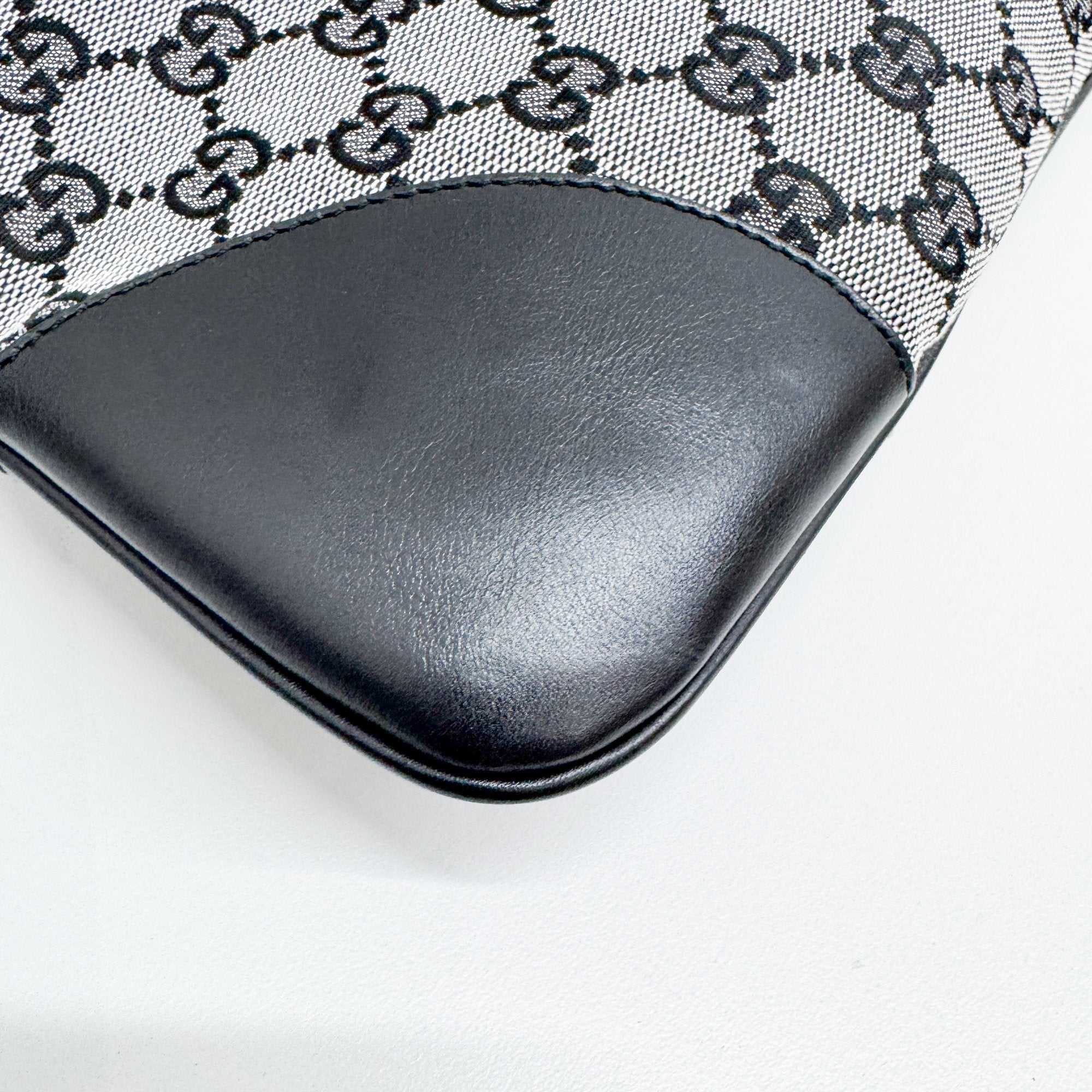 Jackie Grey GG Canvas Shoulder Bag