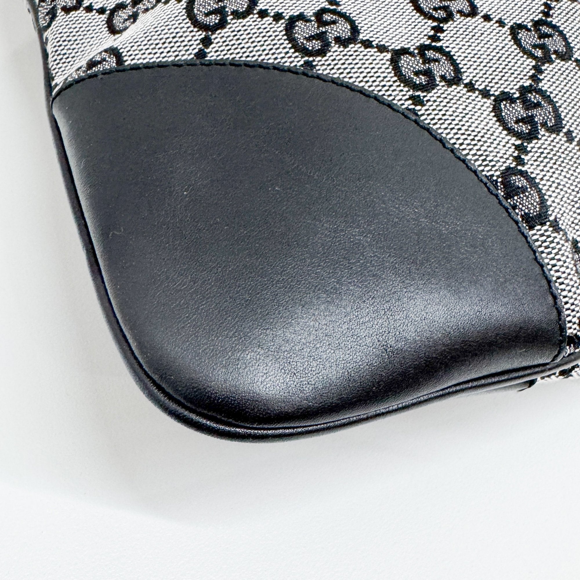 Jackie Grey GG Canvas Shoulder Bag