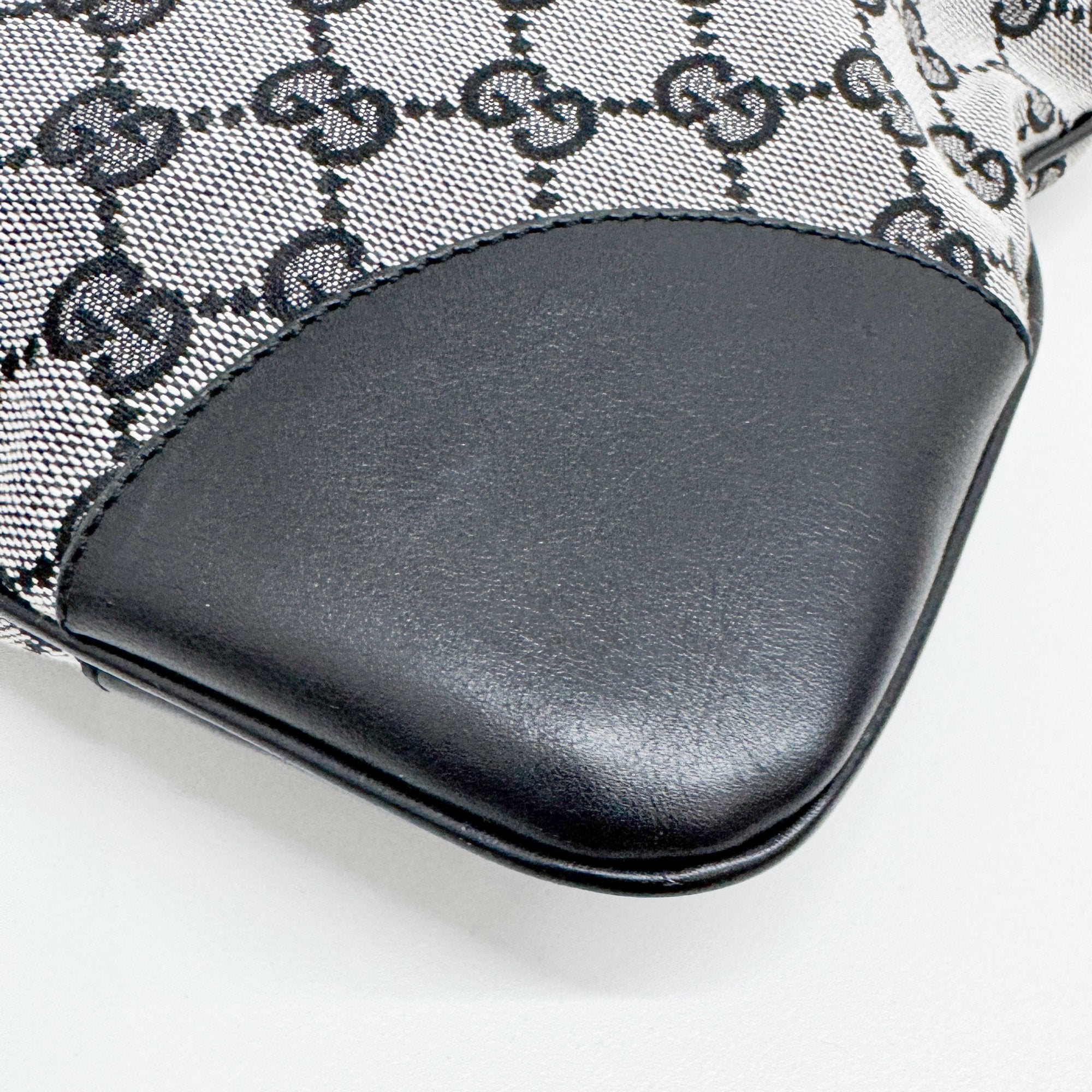 Jackie Grey GG Canvas Shoulder Bag